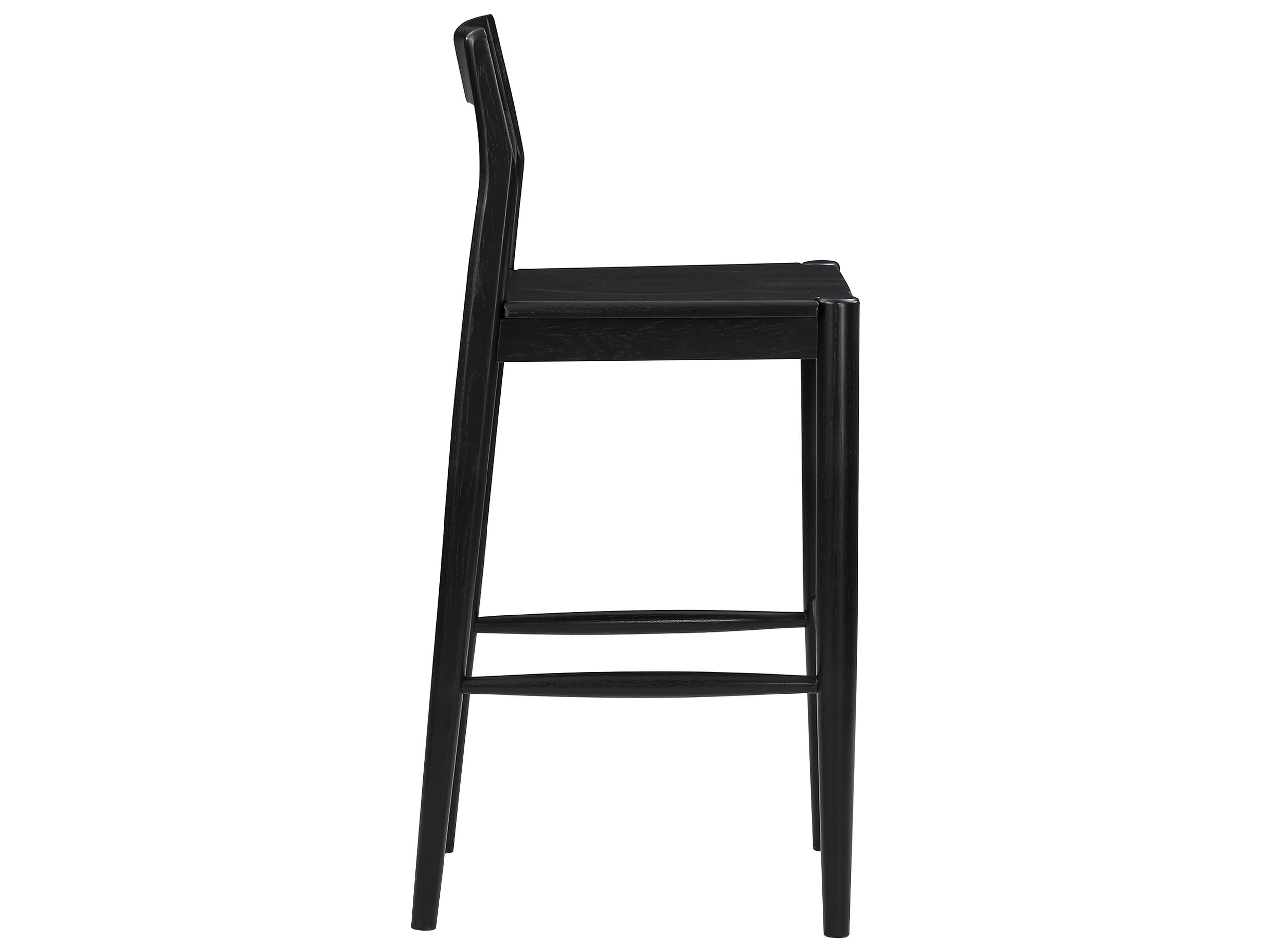 Moe's Home Owing Oak Wood Black Bar Stool