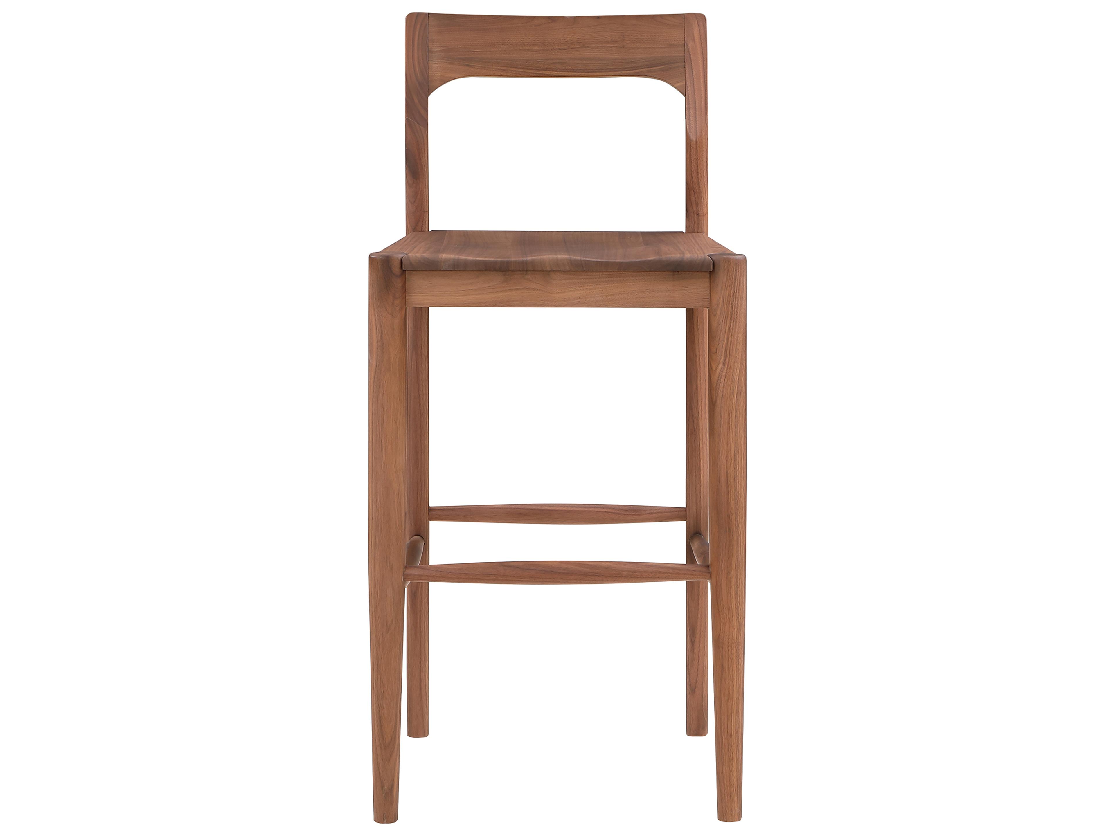 Moe's Home Owing Walnut Wood Bar Stool