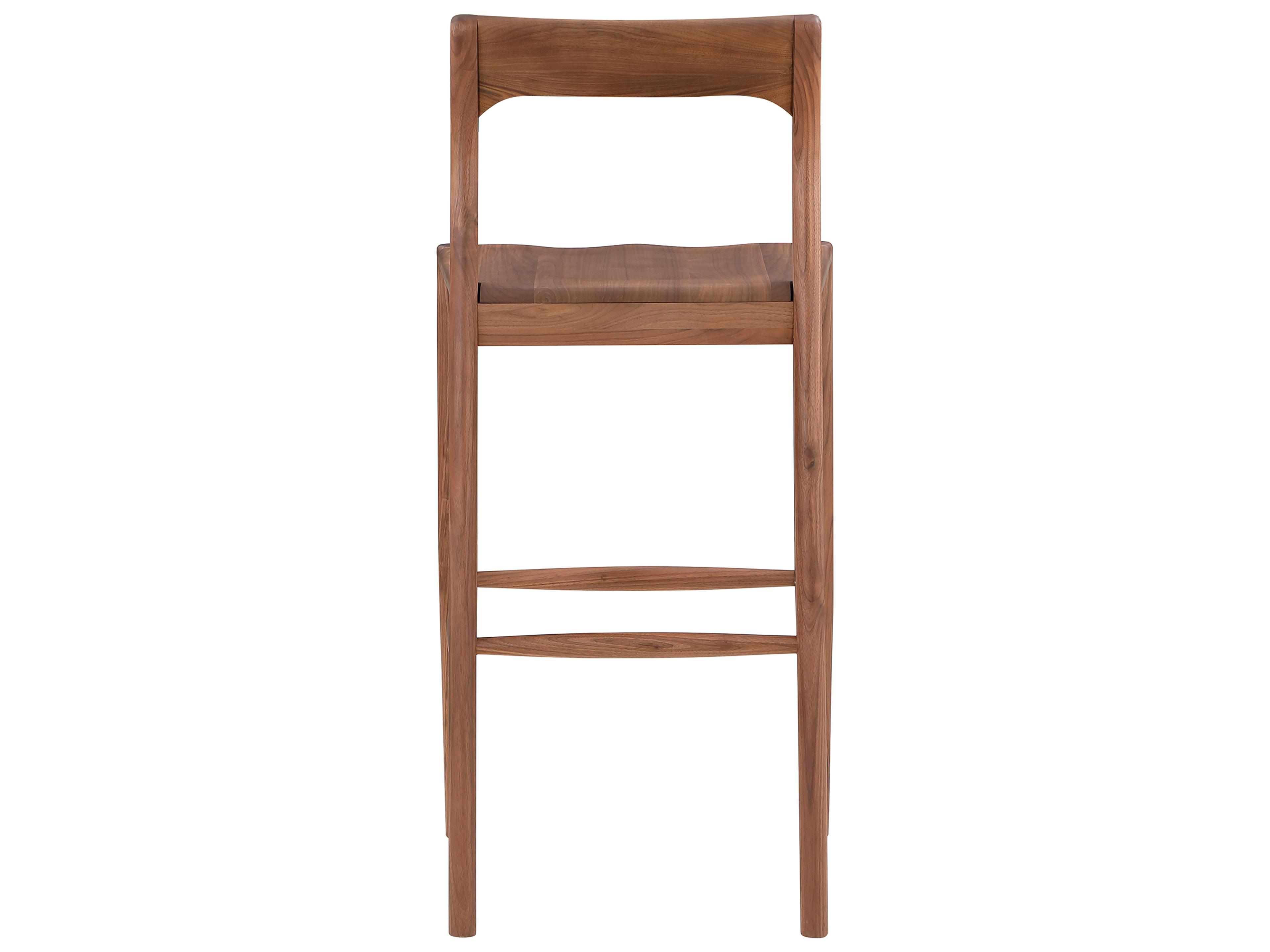 Moe's Home Owing Walnut Wood Bar Stool