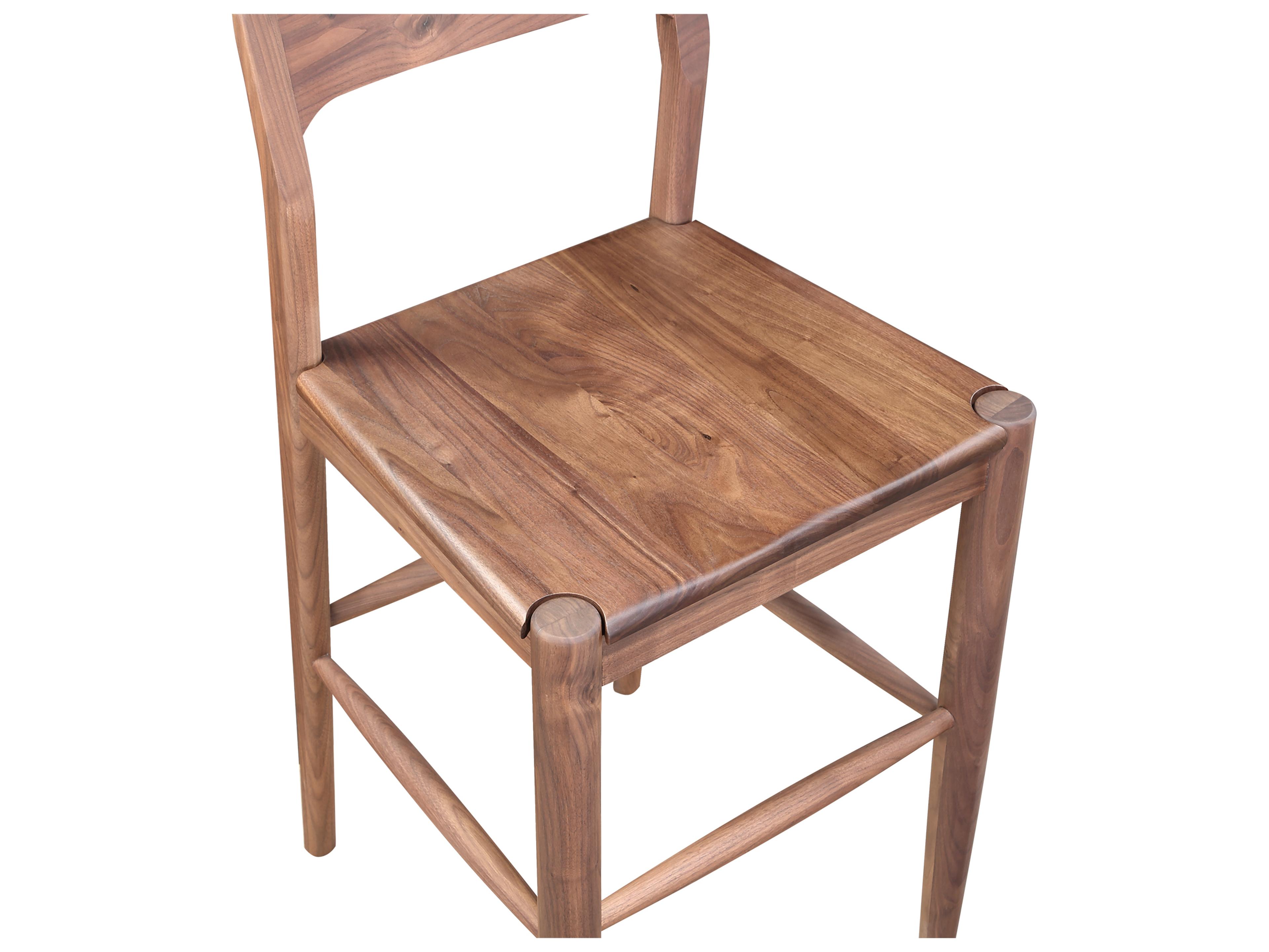 Moe's Home Owing Walnut Wood Bar Stool