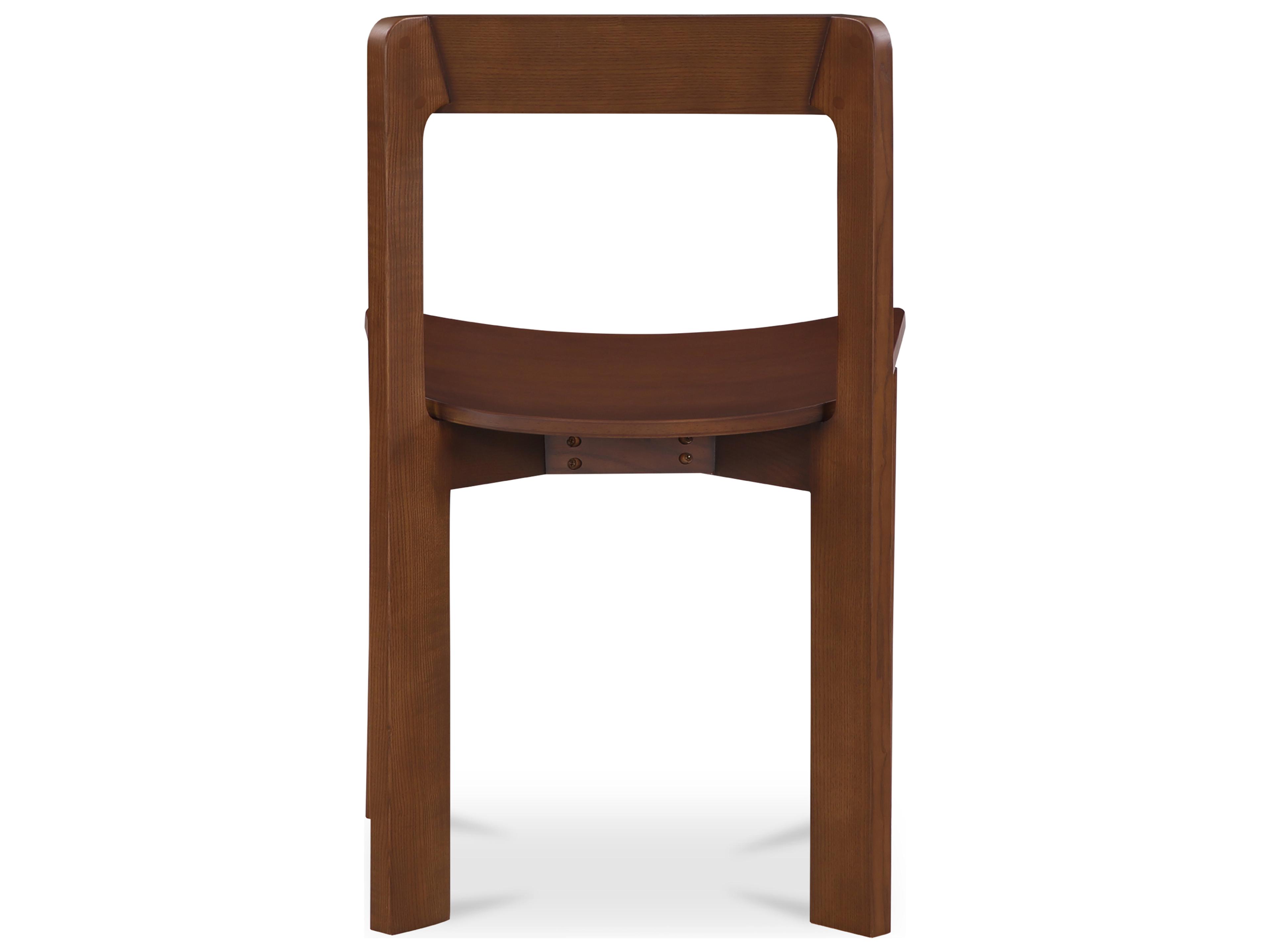 Moe's Home Daifuku Ash Wood Brown Side Dining Chair - Set of Two