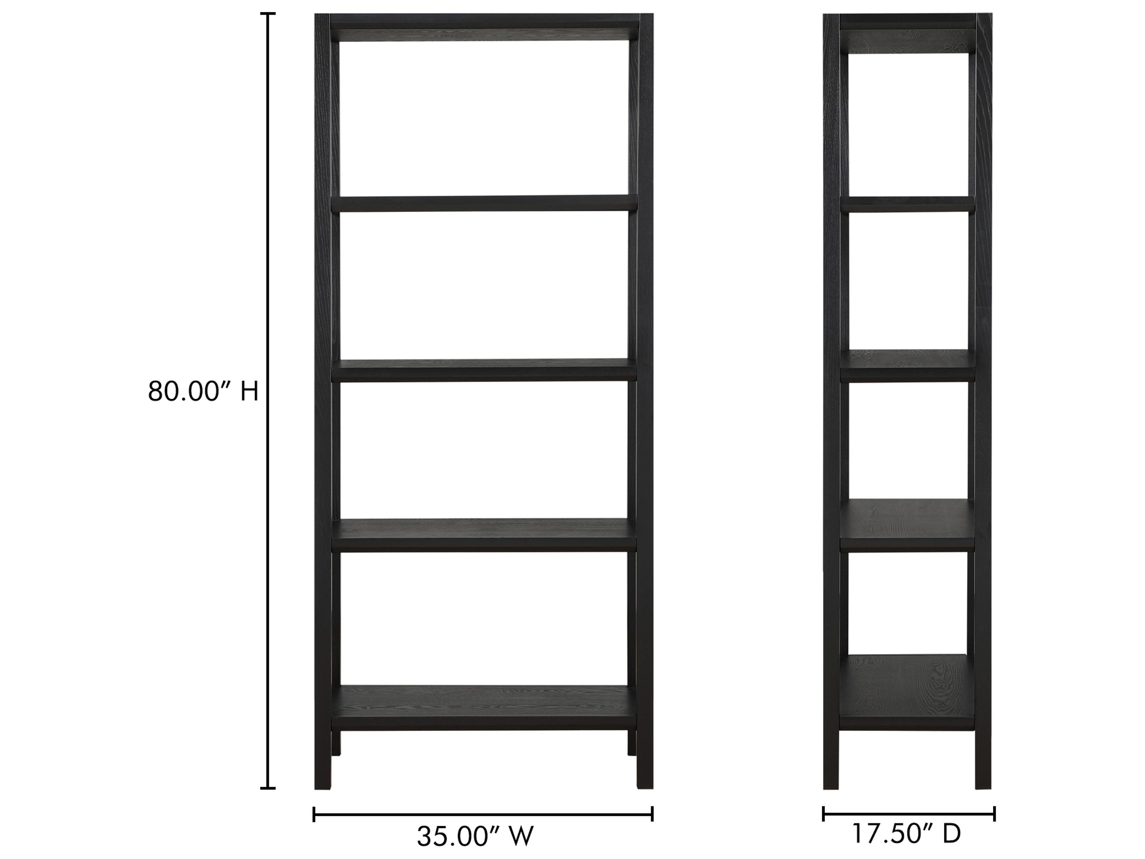 Moe's Home Nolan Black Bookcase