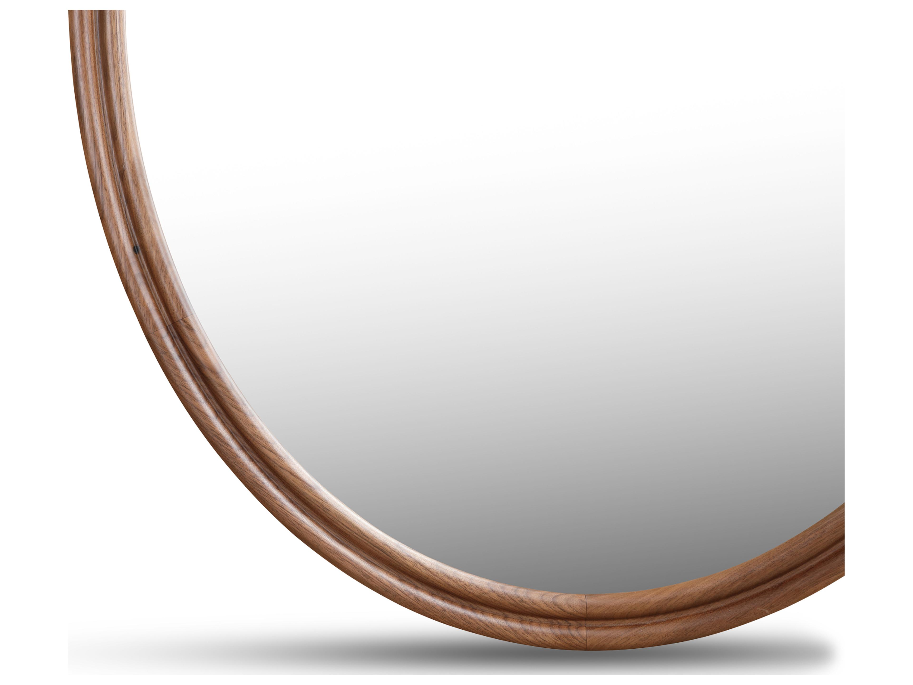 Moe's Home Alcott Natural Walnut Oval Wall Mirror