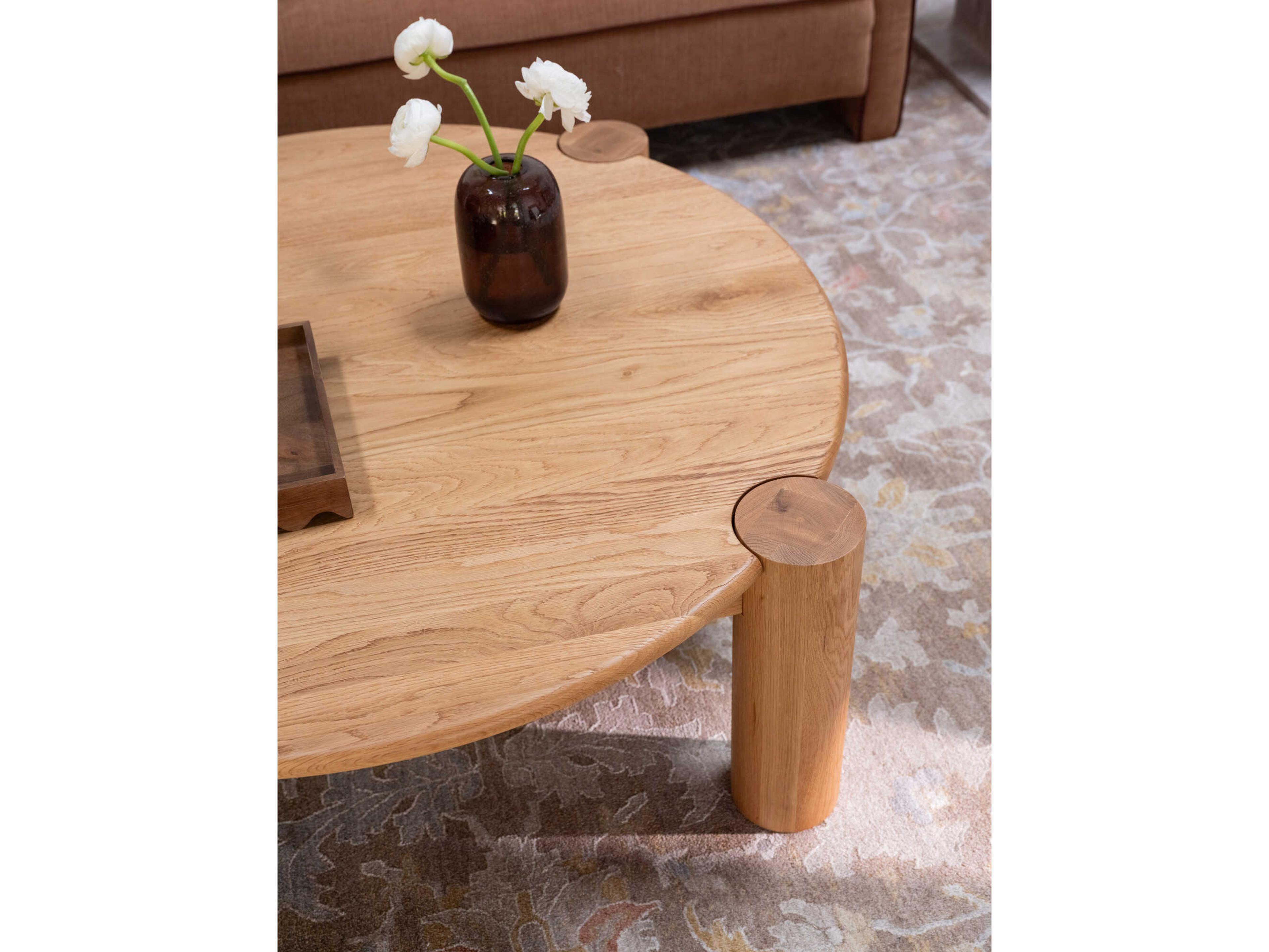 Moe's Home Jack Round Wood Natural Coffee Table