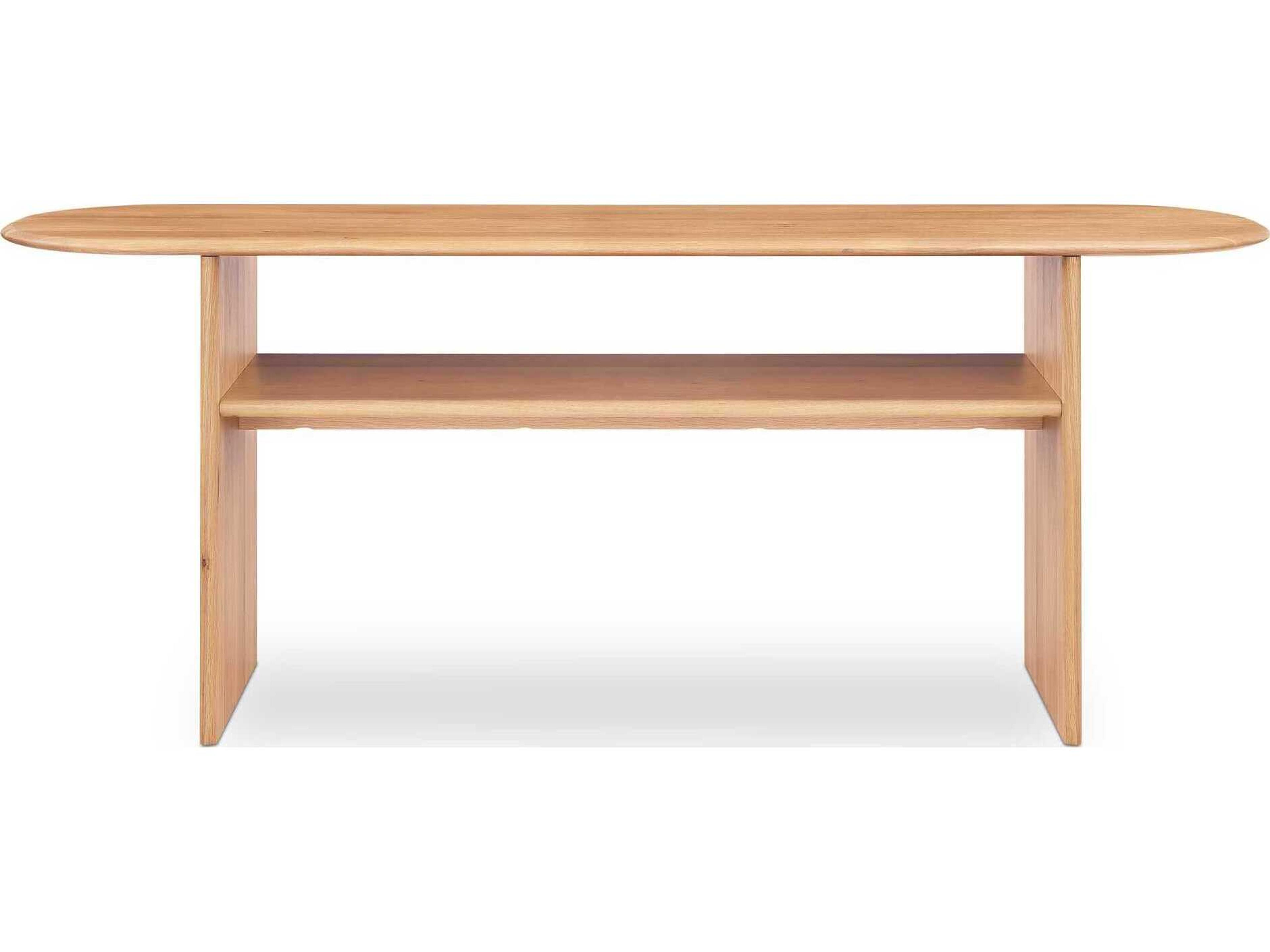 Moe's Home Ruby Oval Wood Natural Console Table