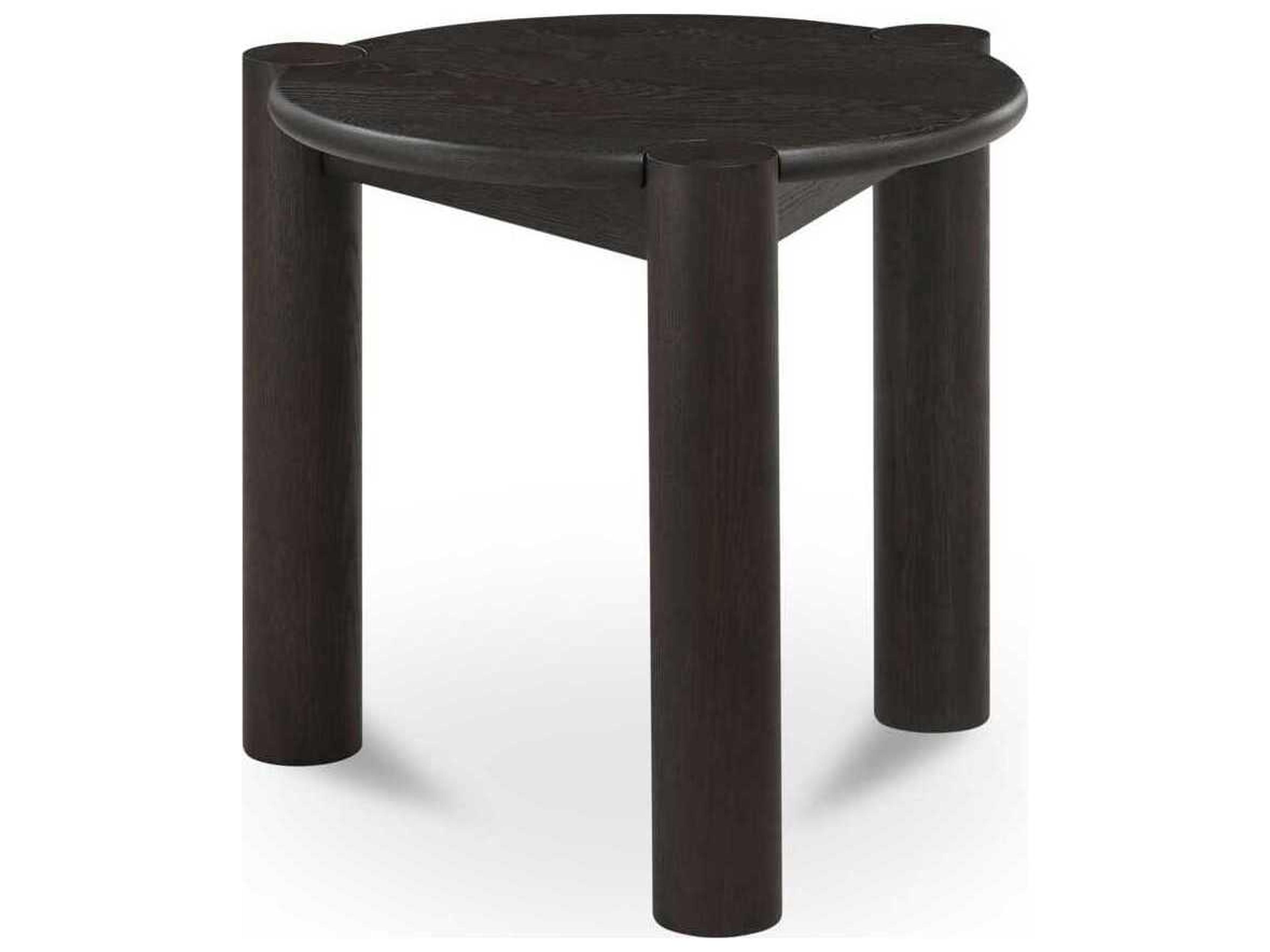 Jack Round Wood Brown End Table