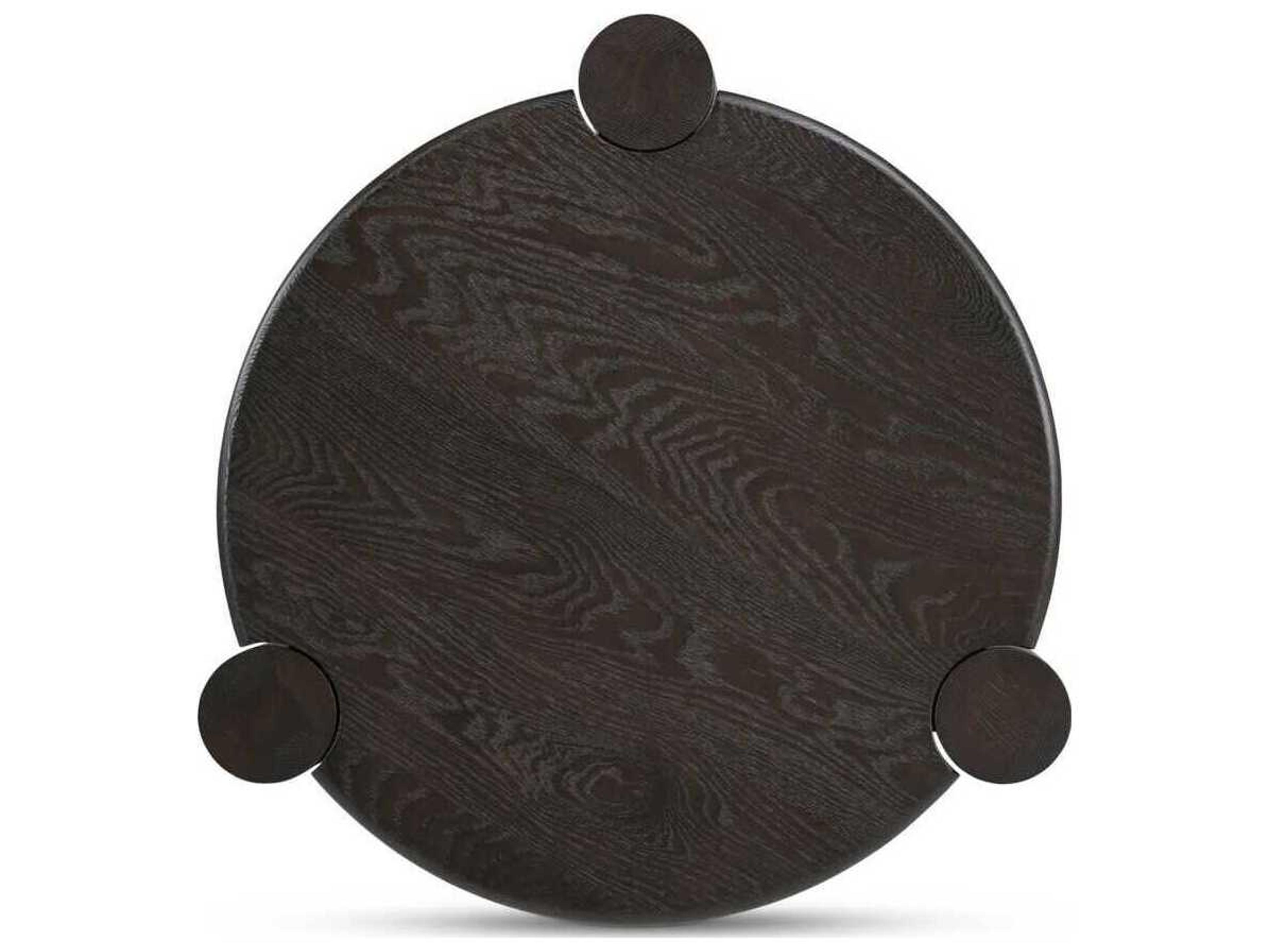 Moe's Home Jack Round Wood Brown End Table