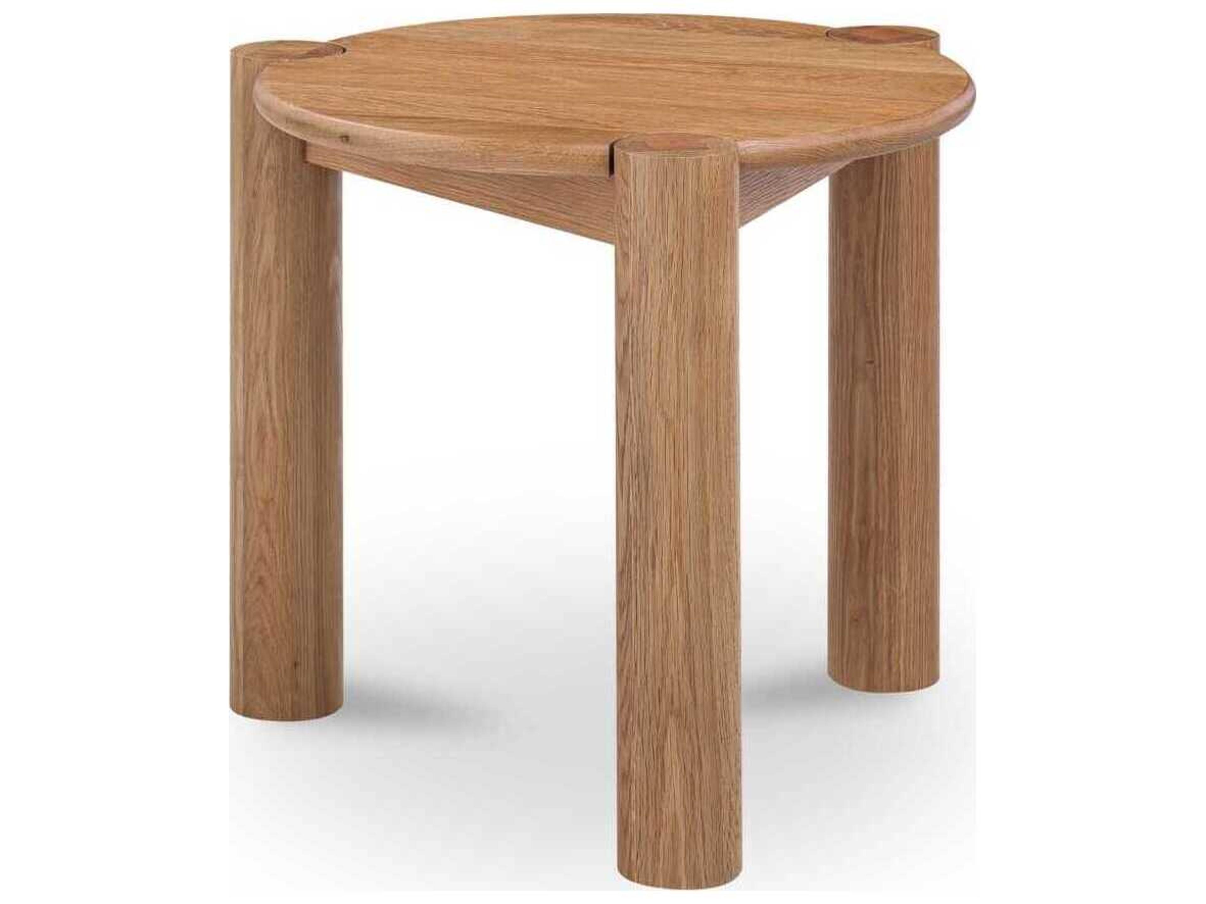 Jack Round Wood Natural End Table