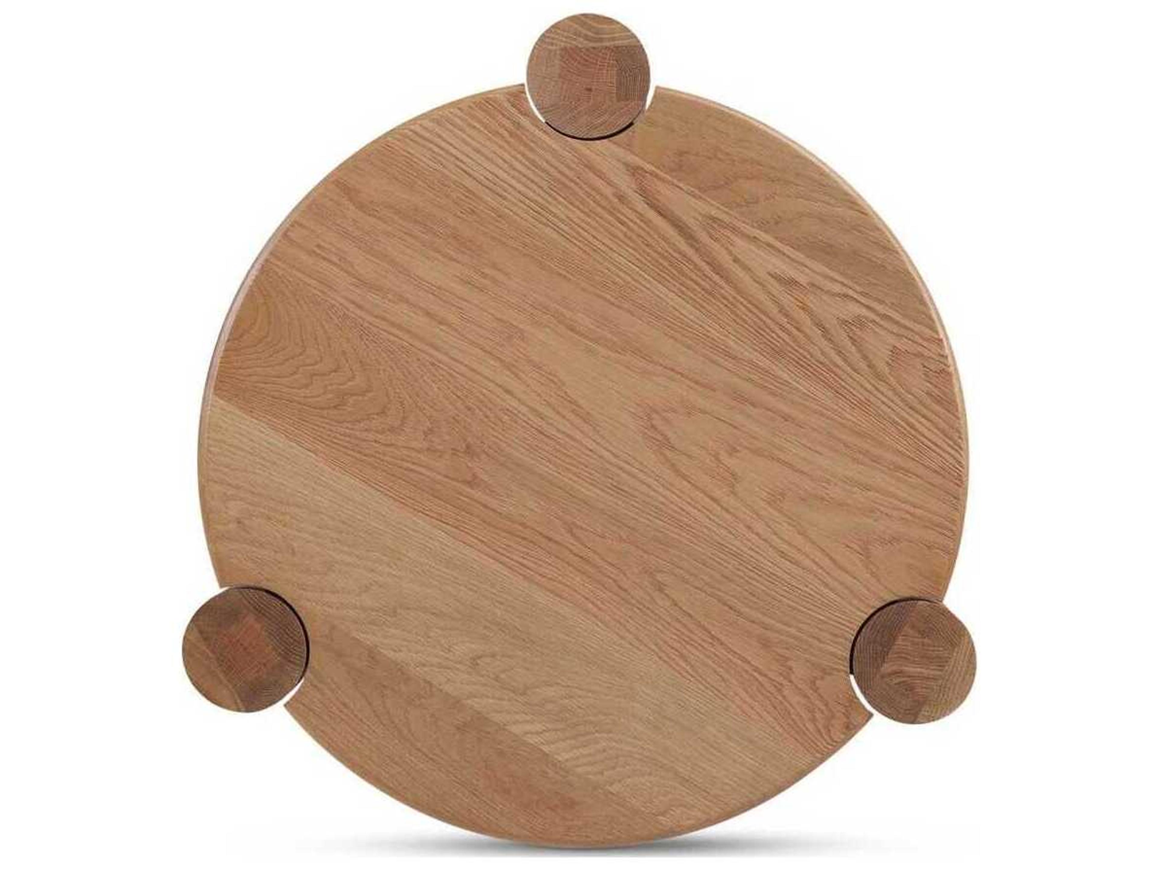 Moe's Home Jack Round Wood Natural End Table