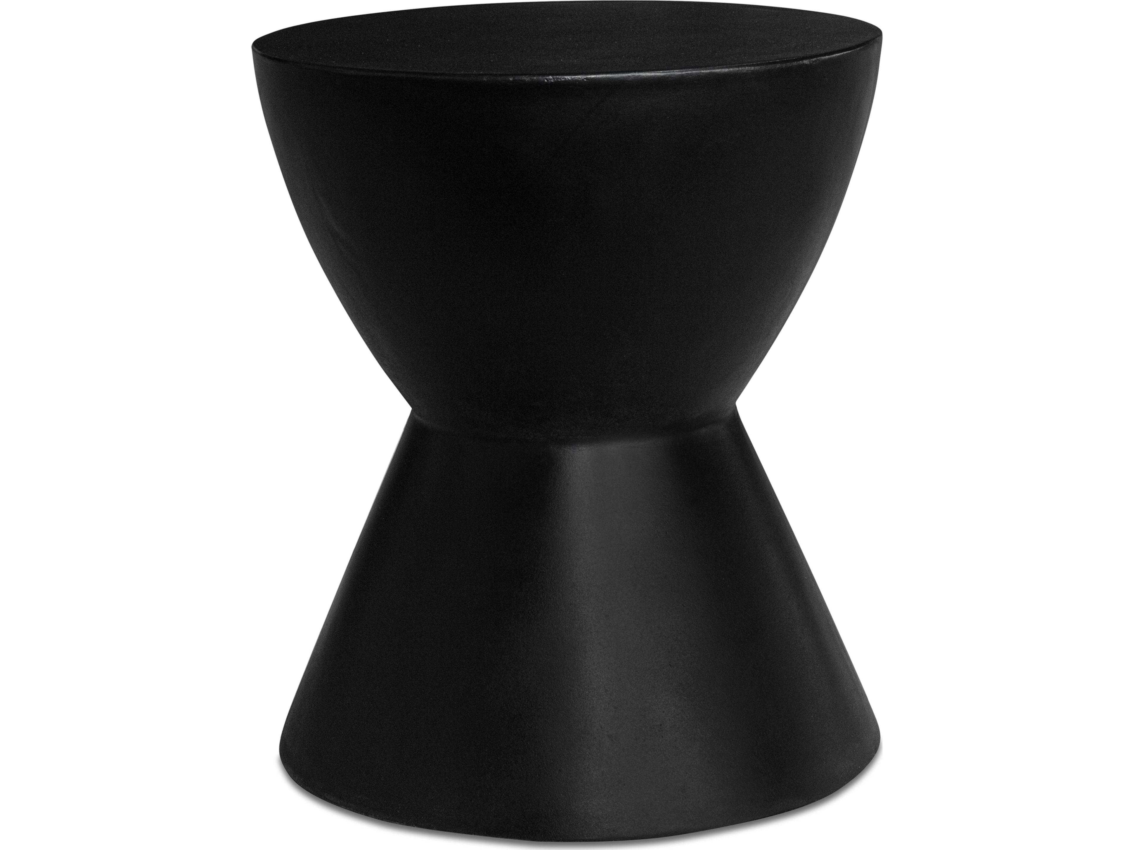 Hourglass Black Accent Stool