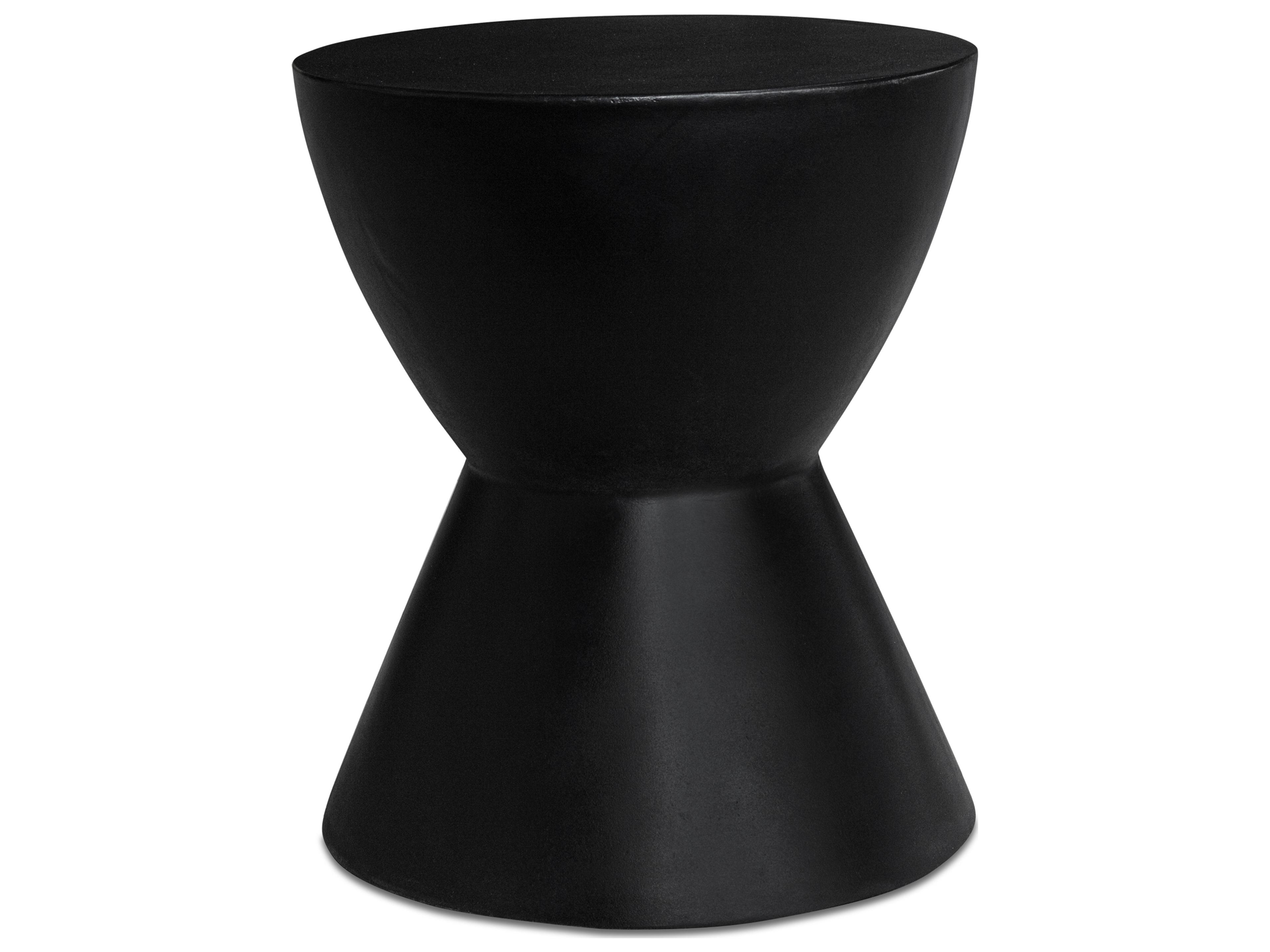 Moe's Home Hourglass Black Accent Stool
