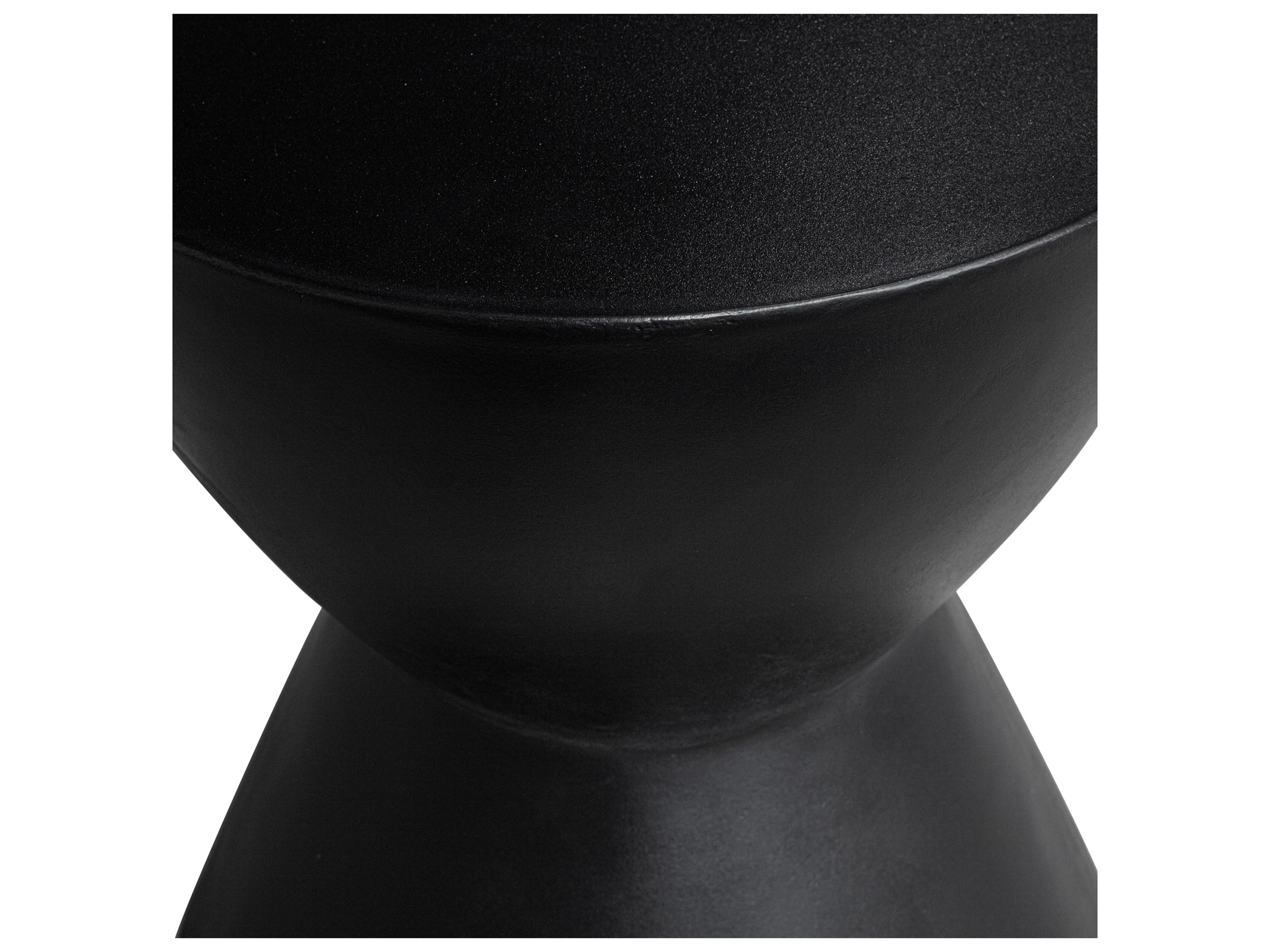 Moe's Home Hourglass Black Accent Stool