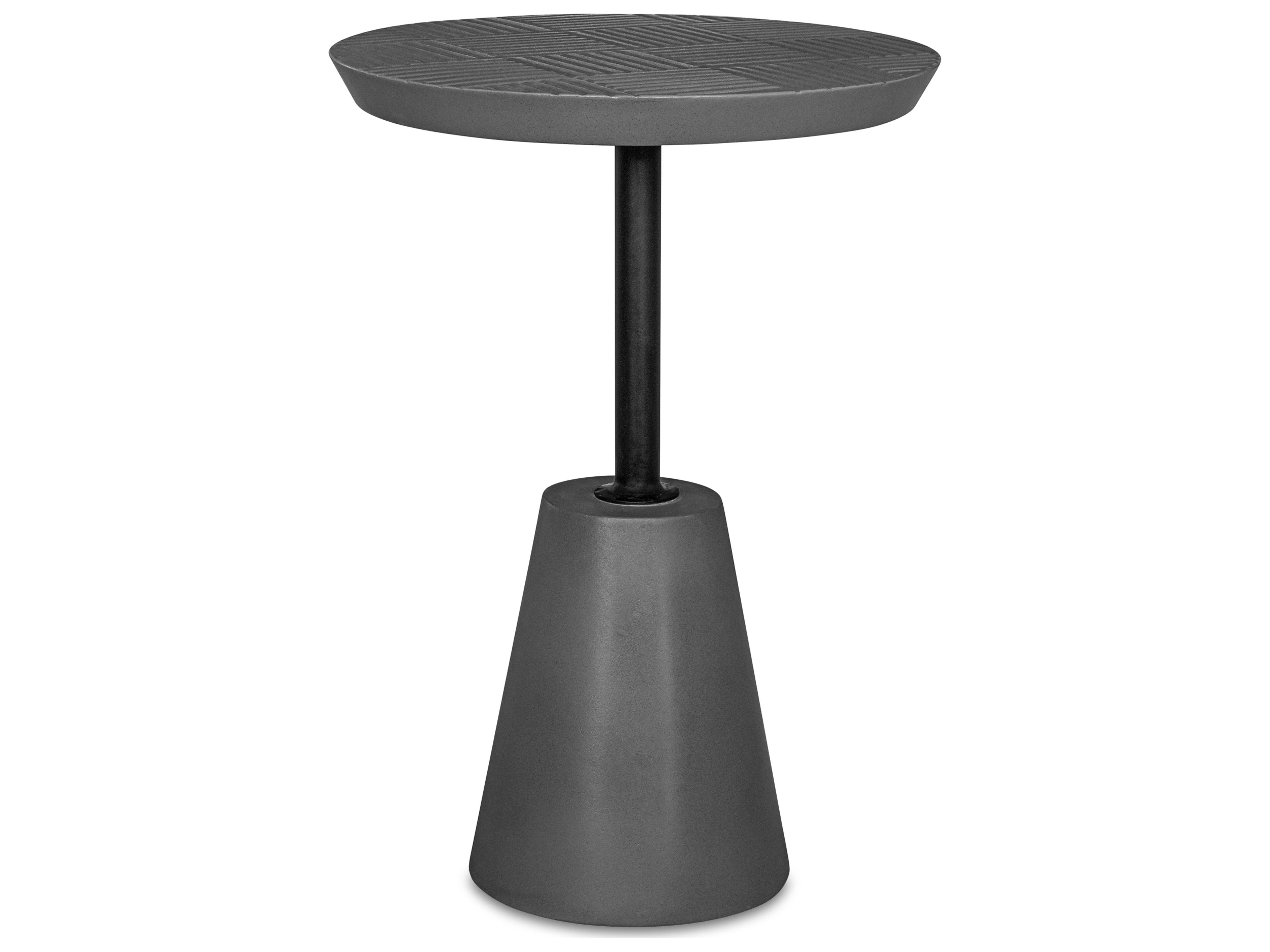 Moe's Home Foundation Round Concrete Grey End Table