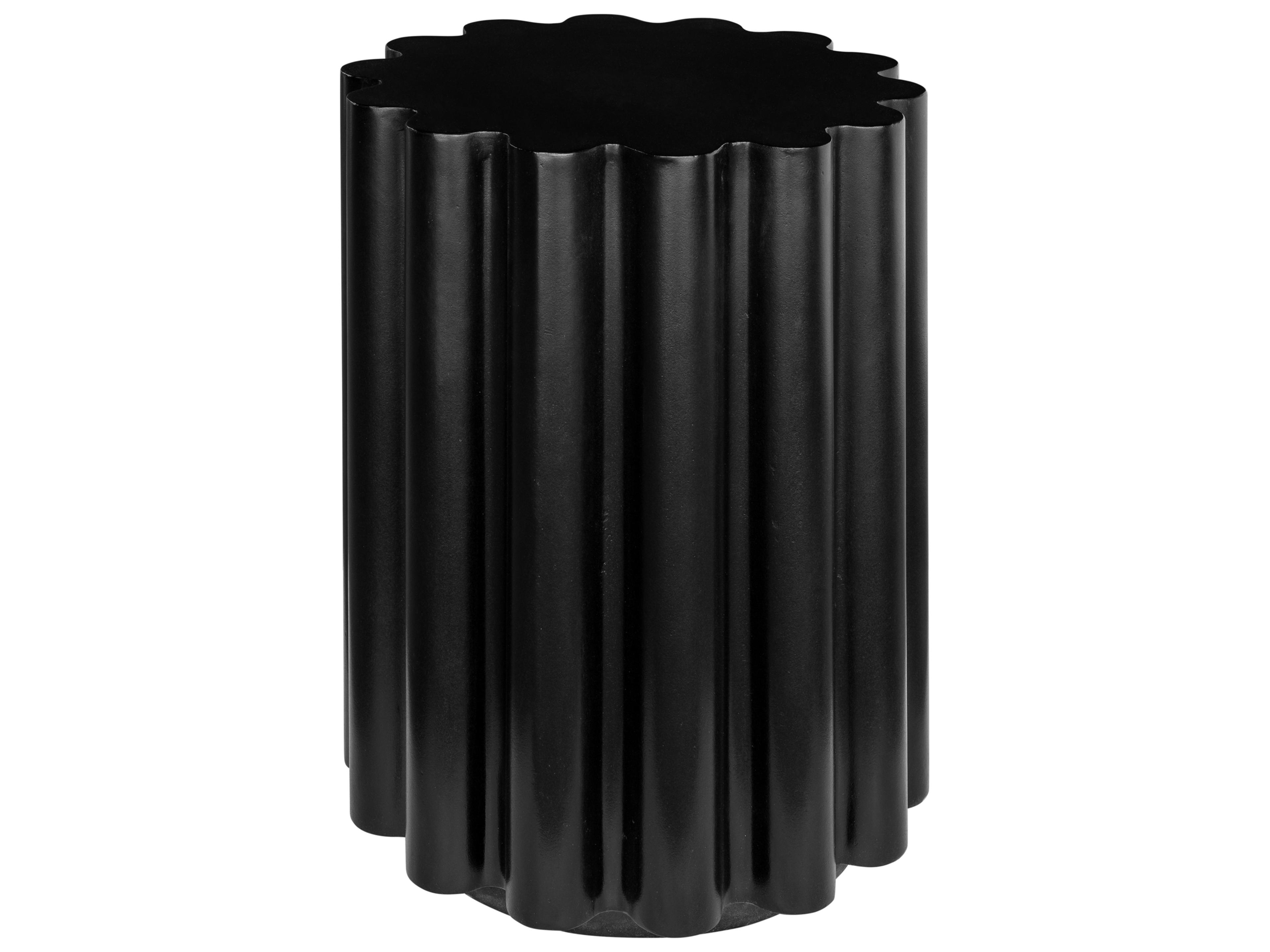 Moe's Home Taffy Round Concrete Black End Table