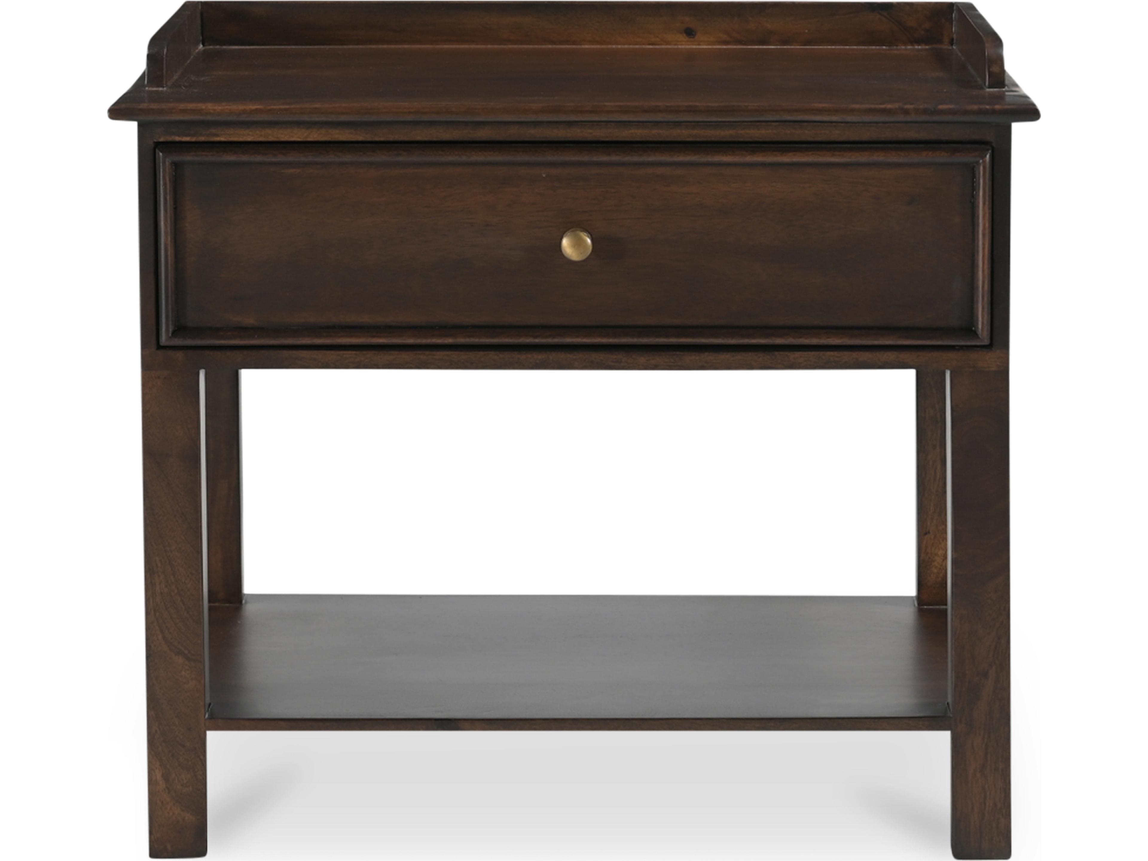 Moe's Home Maeve 1-Drawer Brown Mango Wood Nightstand