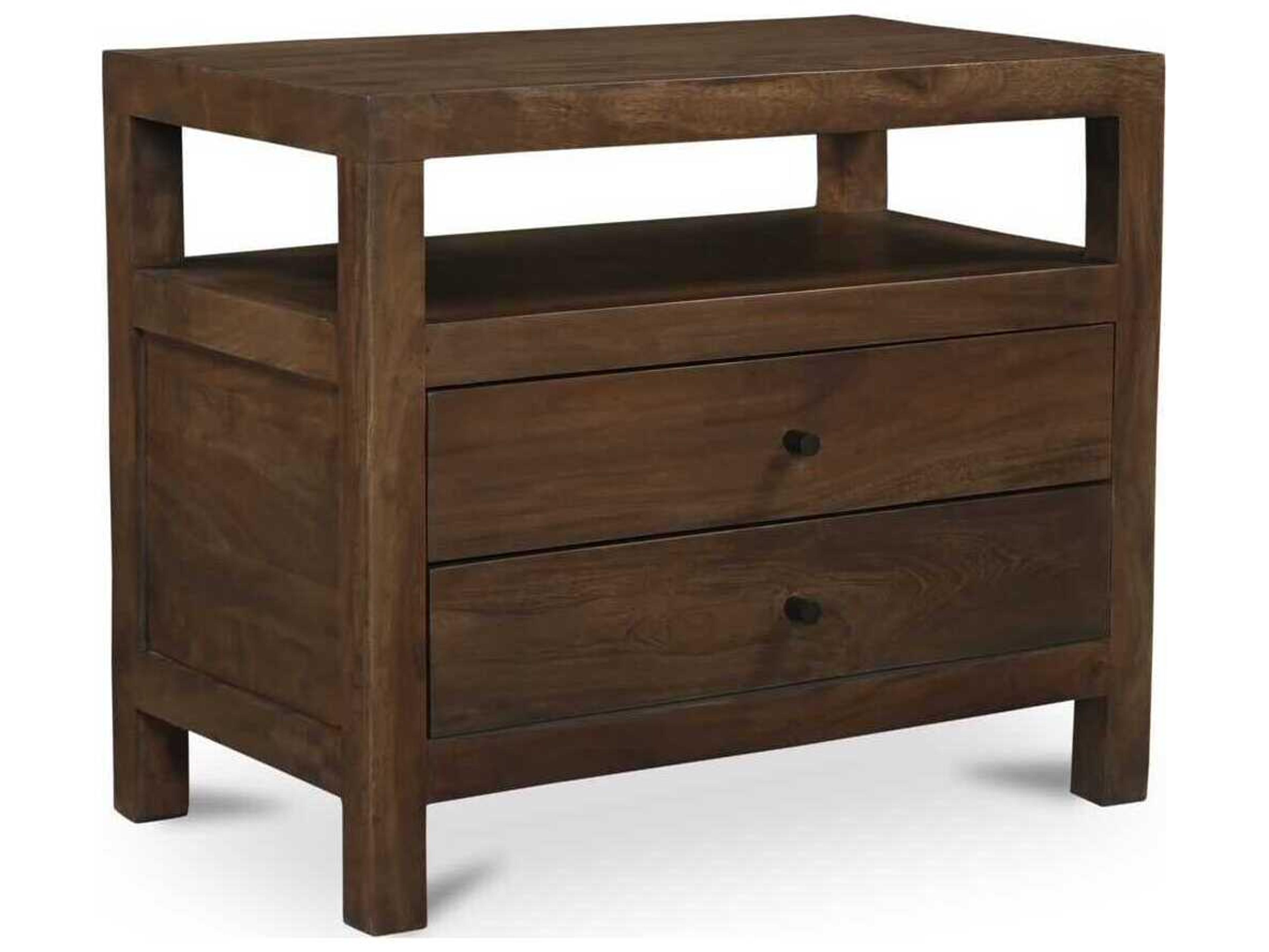 Windsor 2-Drawers Solid Wood Nightstand