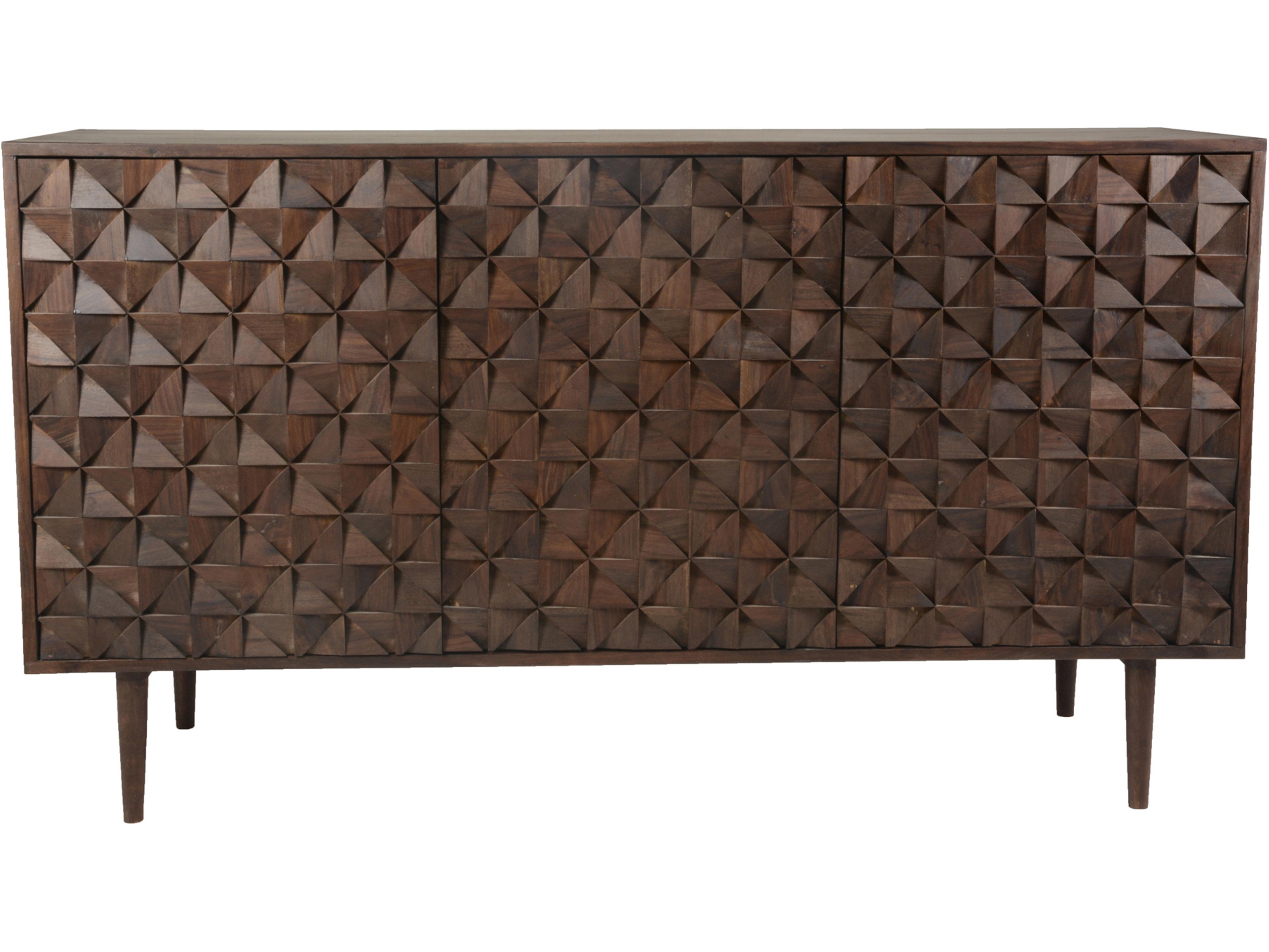 Pablo Sideboard with 3 Doors Solid Sheesham Wood