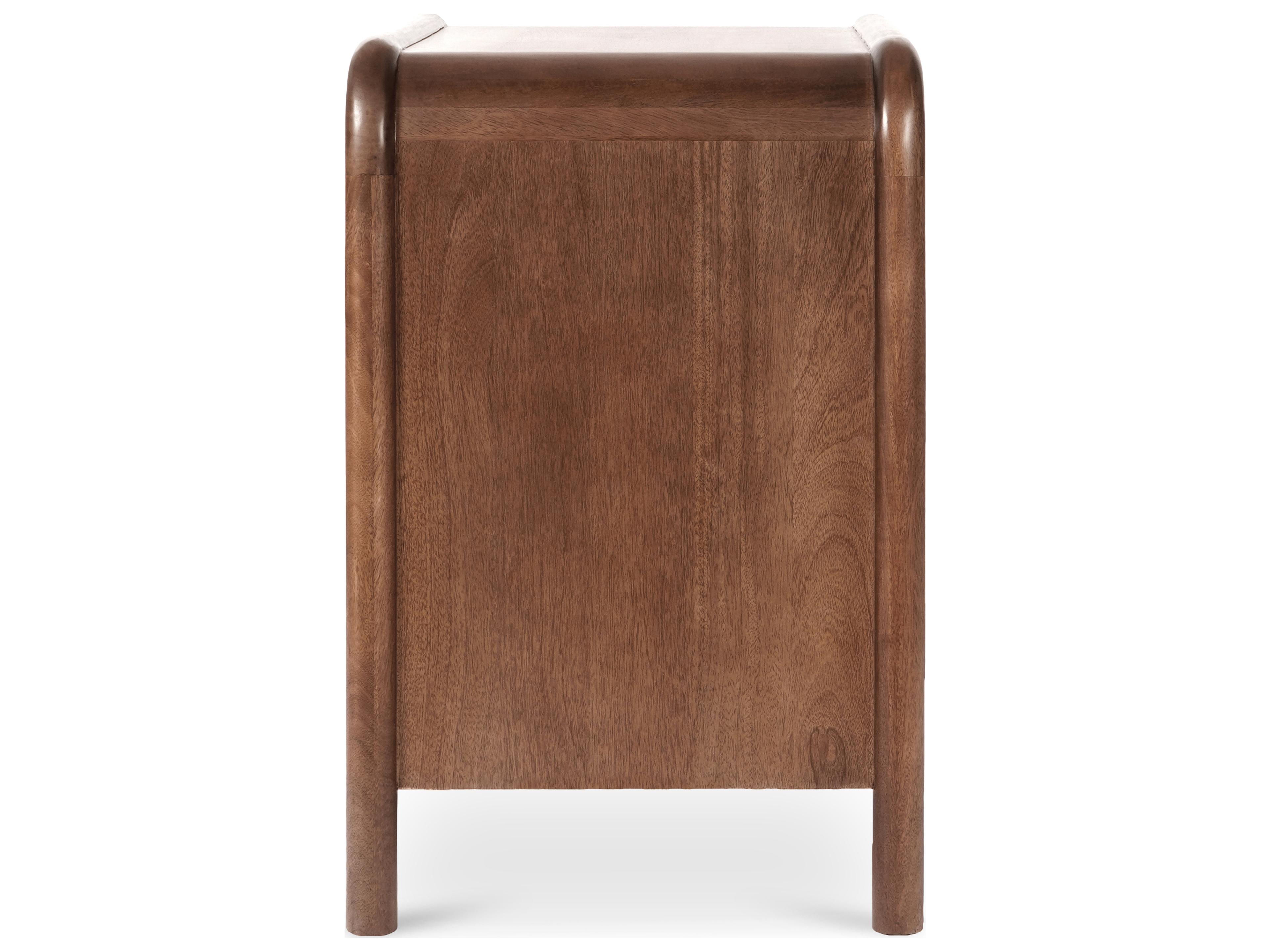 Moe's Home Rye 3 Drawer Nightstand Warm Brown