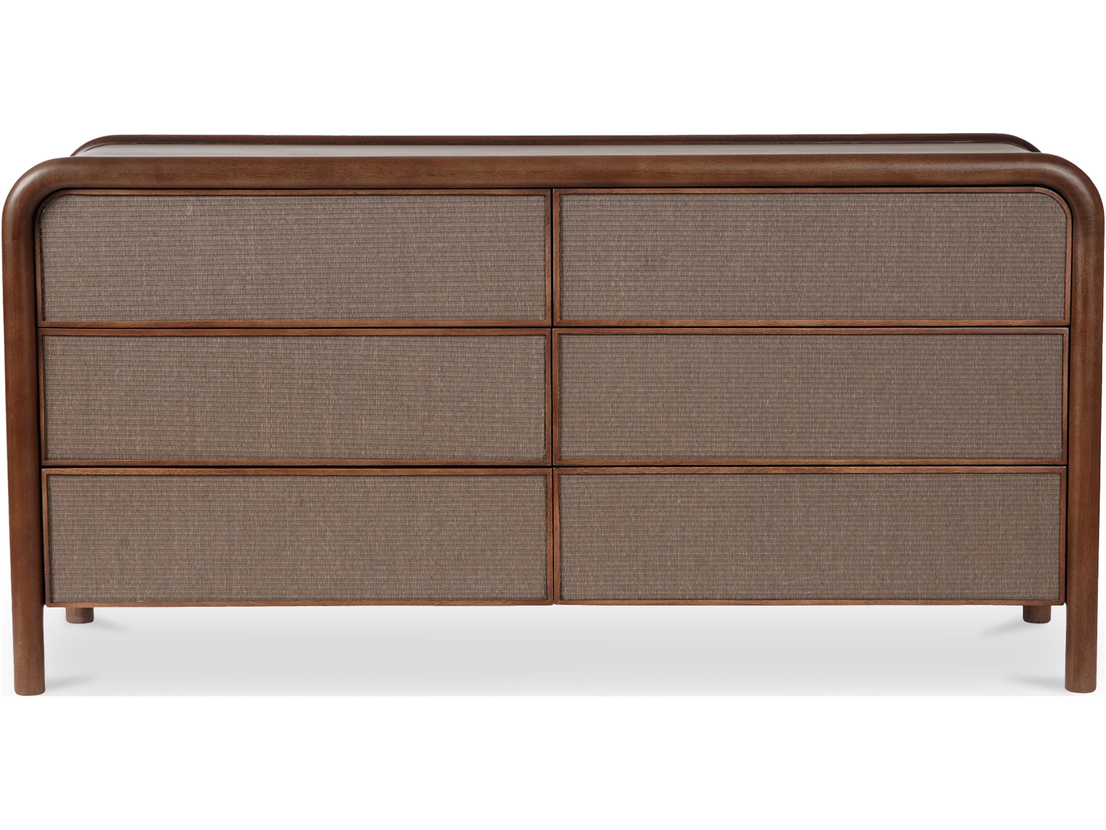 Rye 6 Drawer Dresser Warm Brown