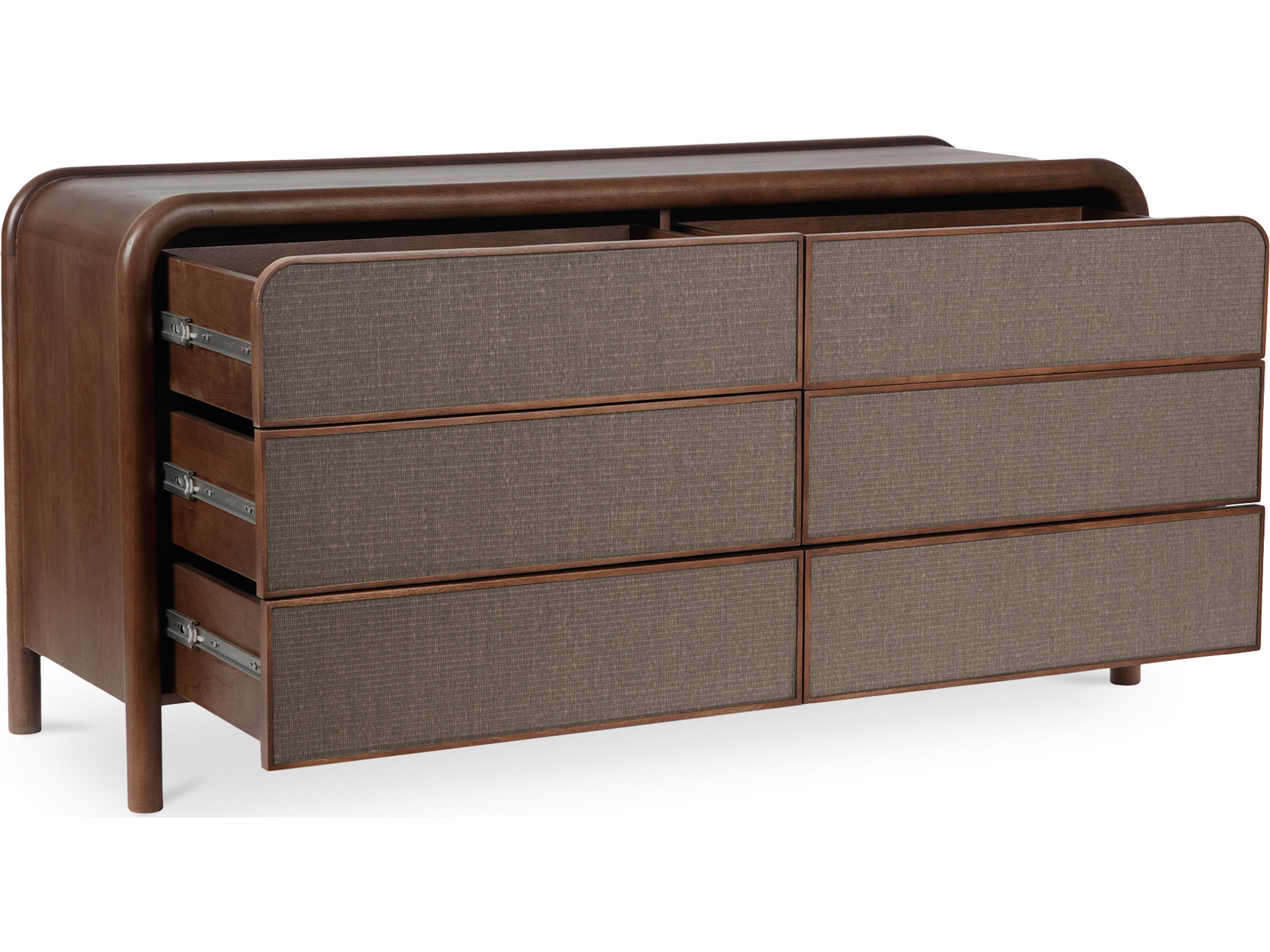 Moe's Home Rye 6 Drawer Dresser Warm Brown