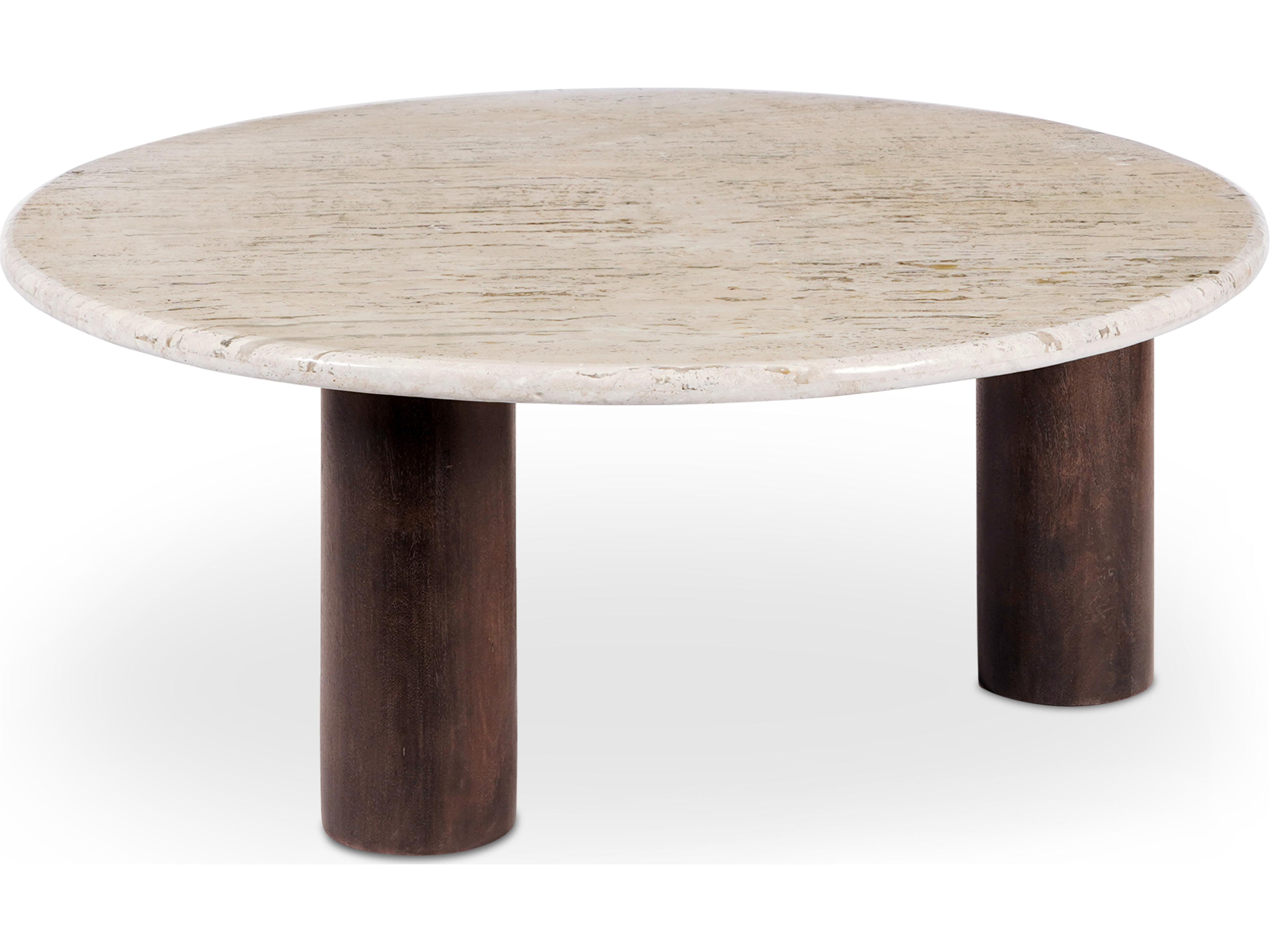 Moe's Home Landon Coffee Table Beige Travertine