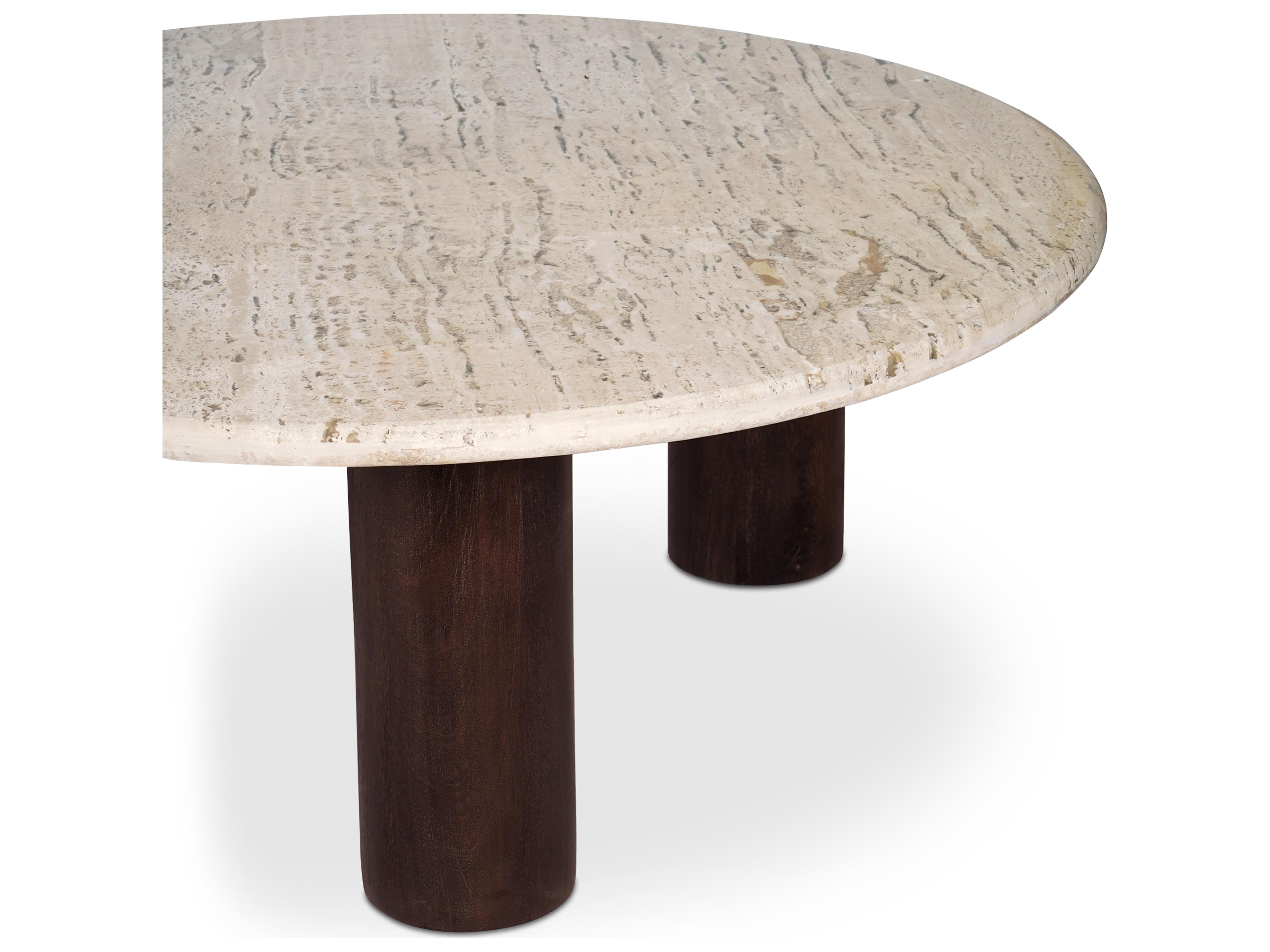 Moe's Home Landon Coffee Table Beige Travertine