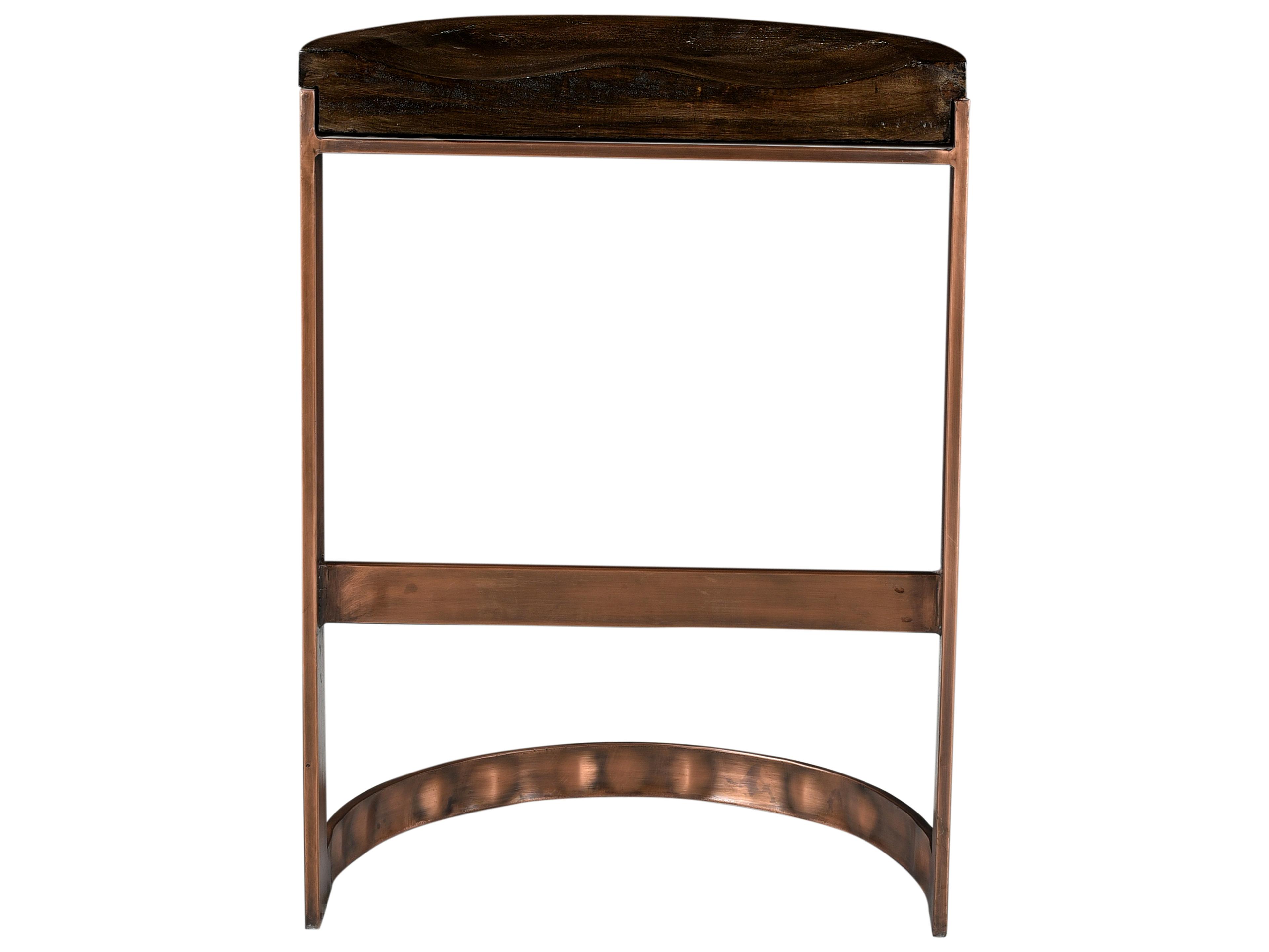 Moe's Home Bancroft Mango Wood Grey Counter Stool