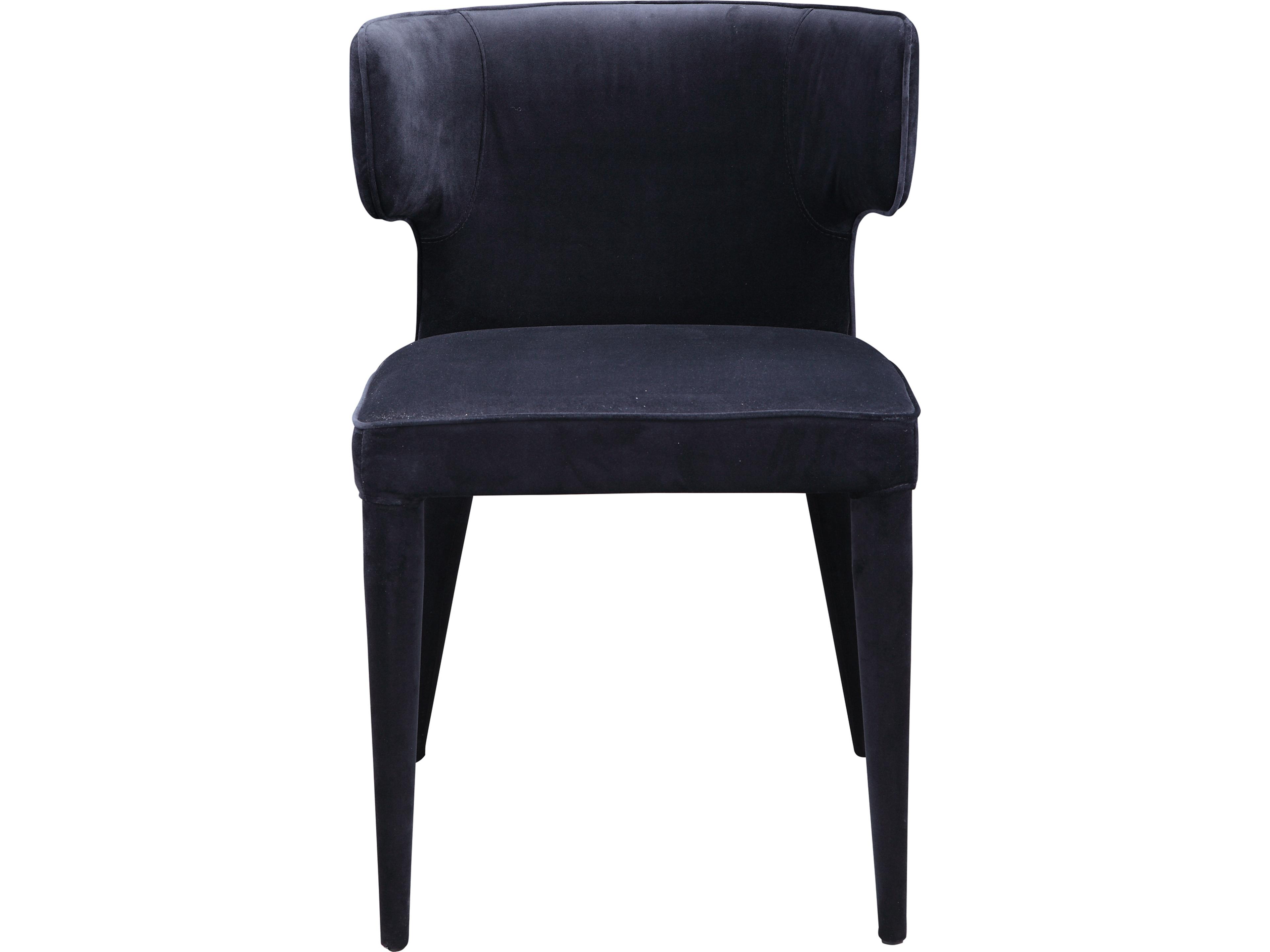Moe's Home Jennaya Ply Wood Black Upholstered Side Dining Chair
