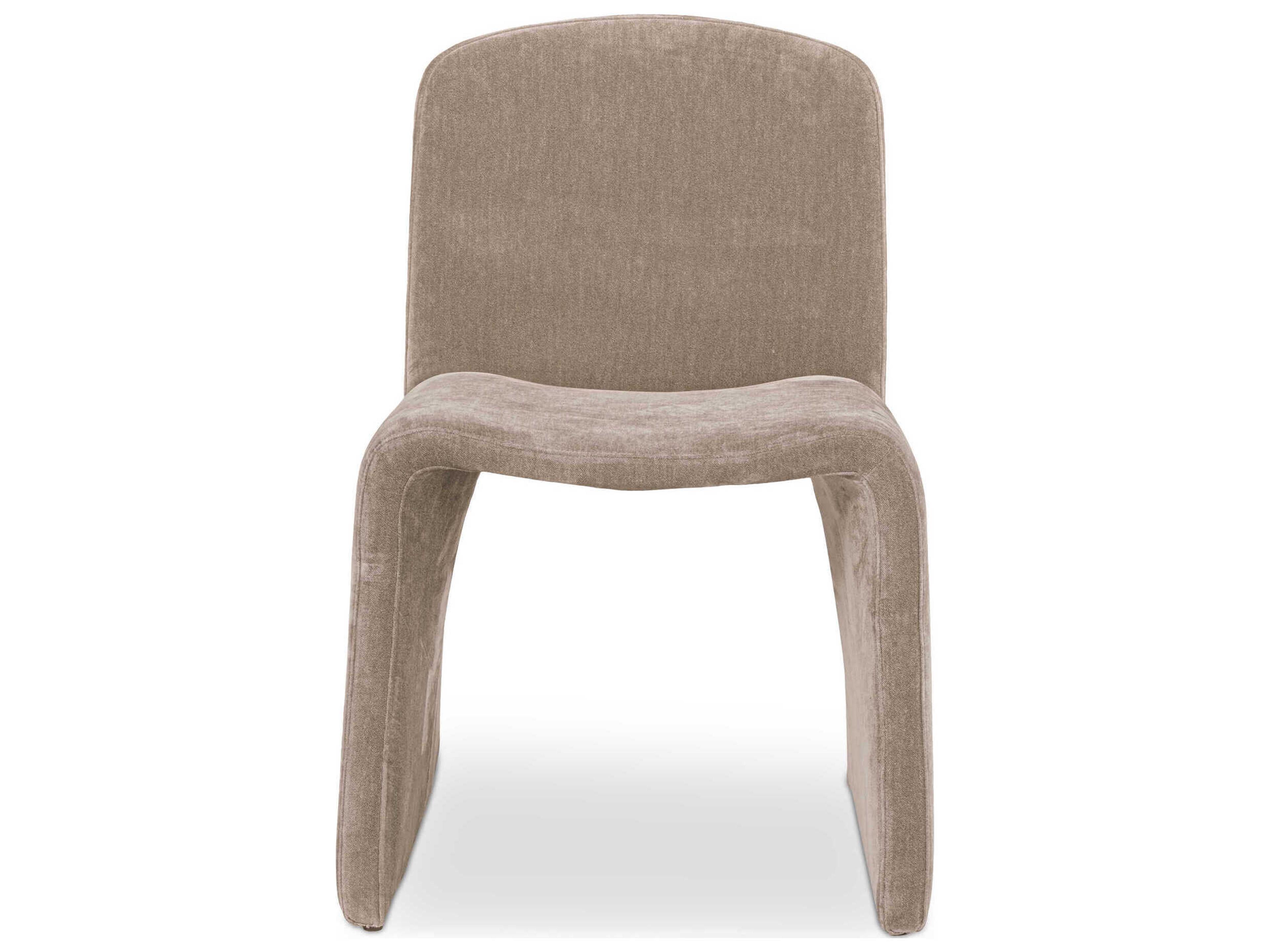 Moe's Home Ella Brown Upholstered Armless Dining Chair