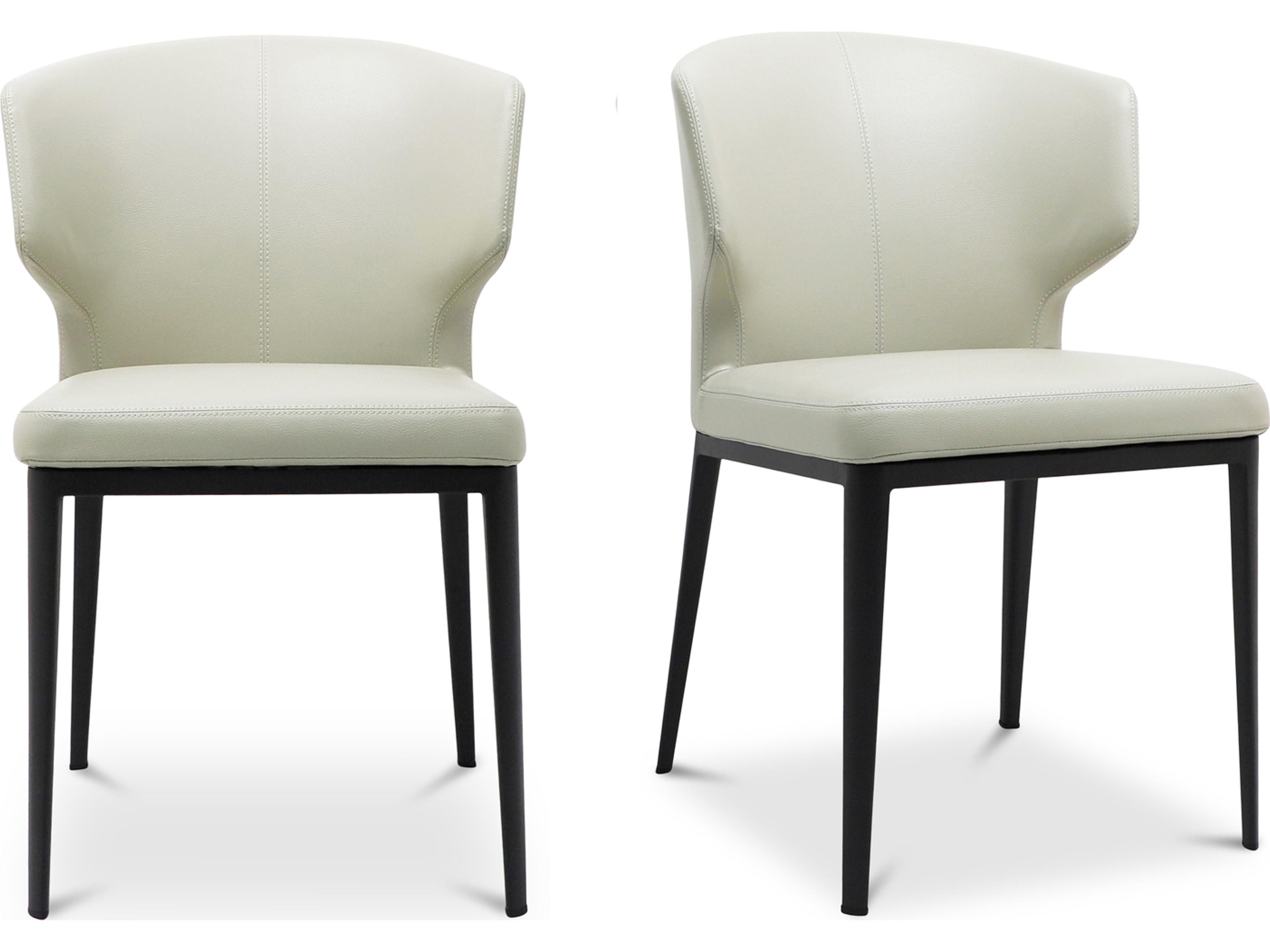 Moe's Home Delaney Beige Side Dining Chair - Set of Two