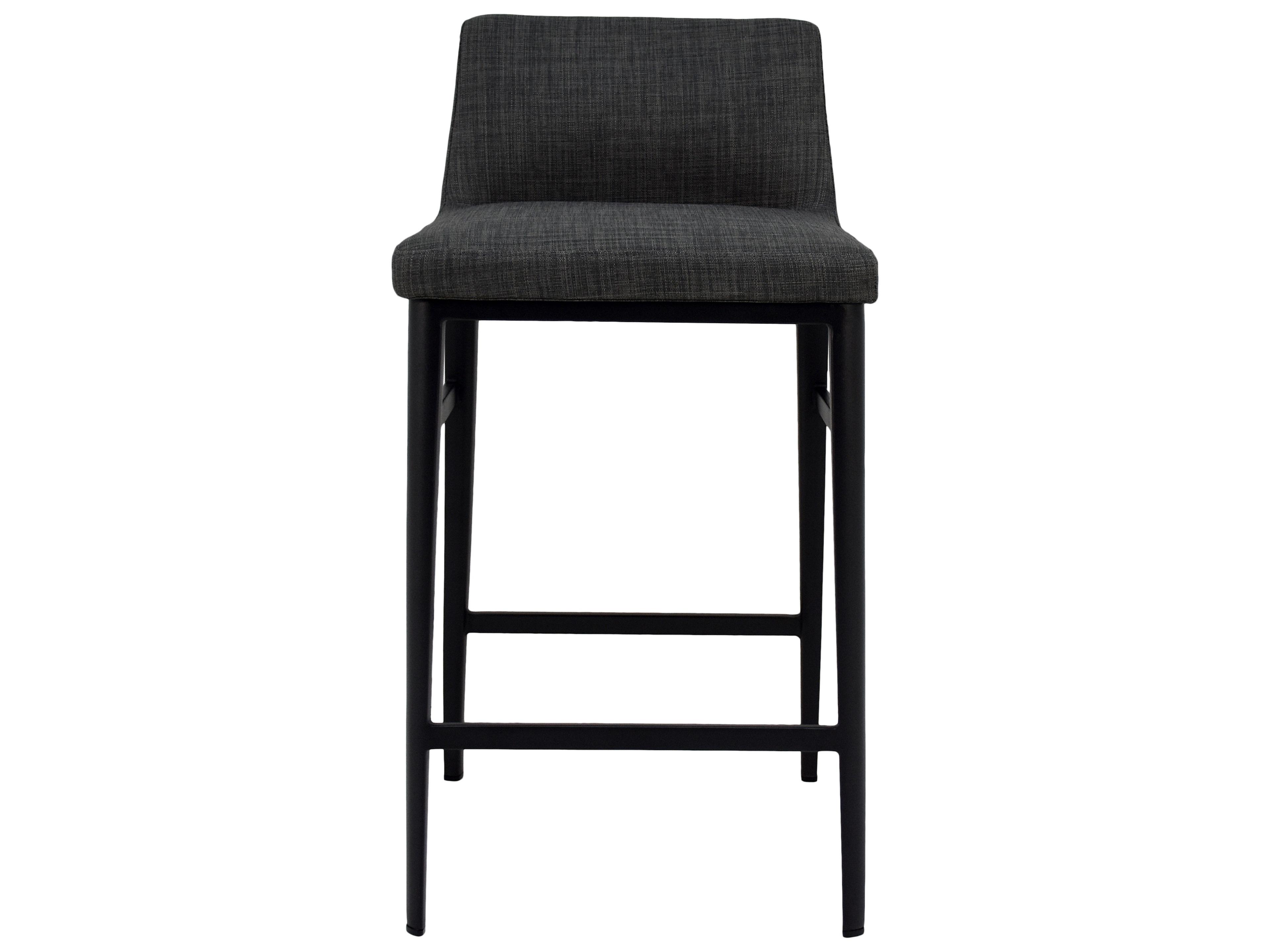 Moe's Home Upholstered Charcoal Grey Baron Counter Stool