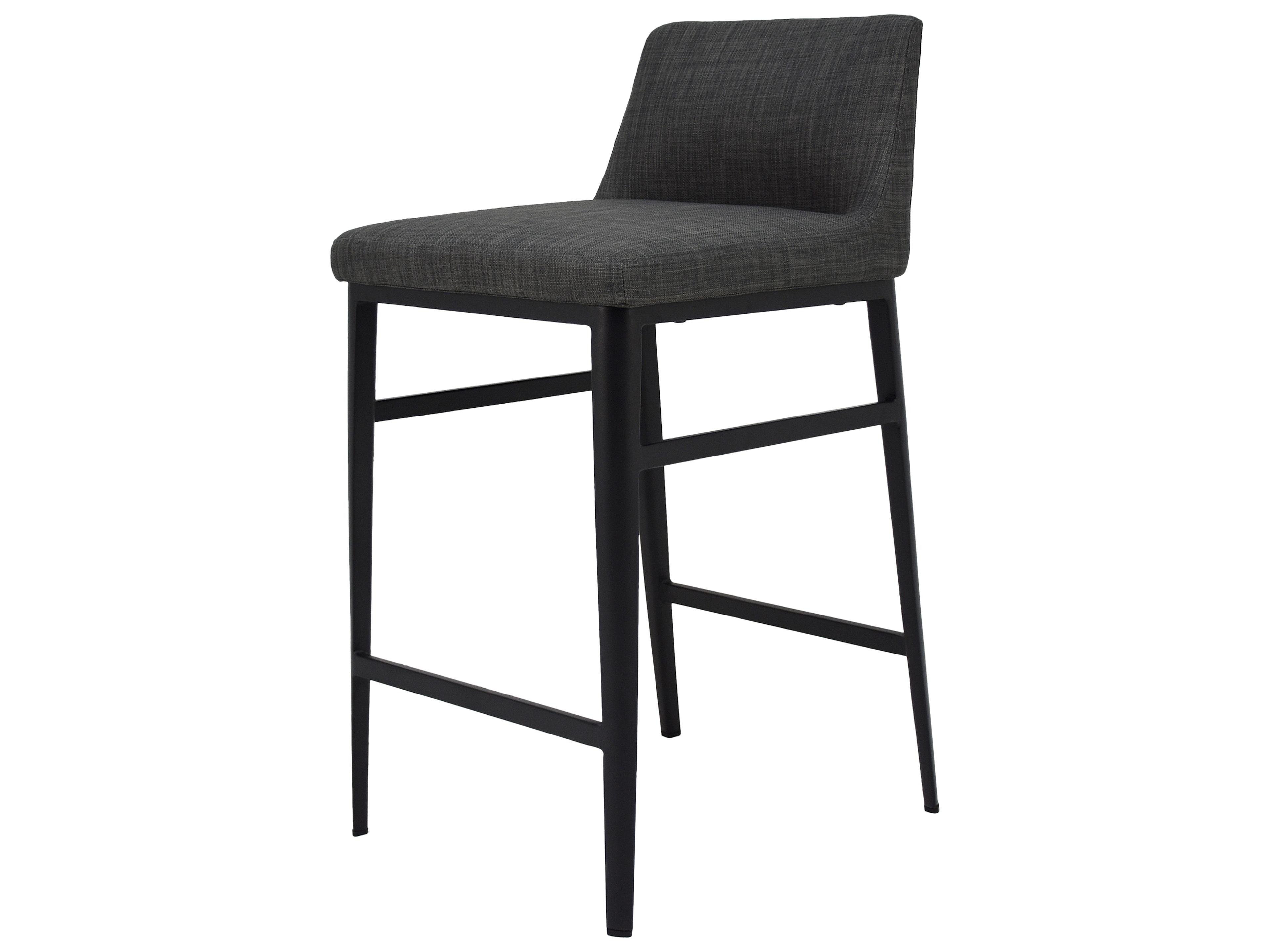 Moe's Home Upholstered Charcoal Grey Baron Counter Stool