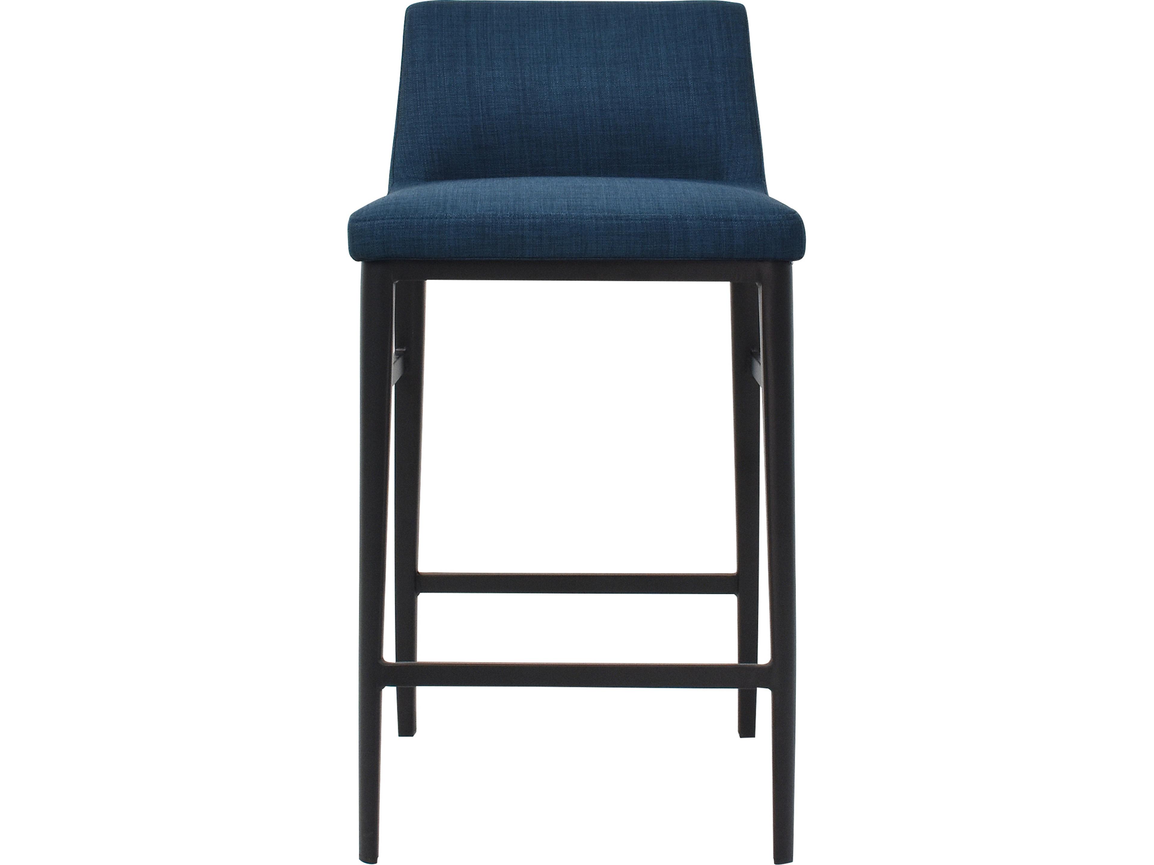 Upholstered Blue Baron Counter Stool