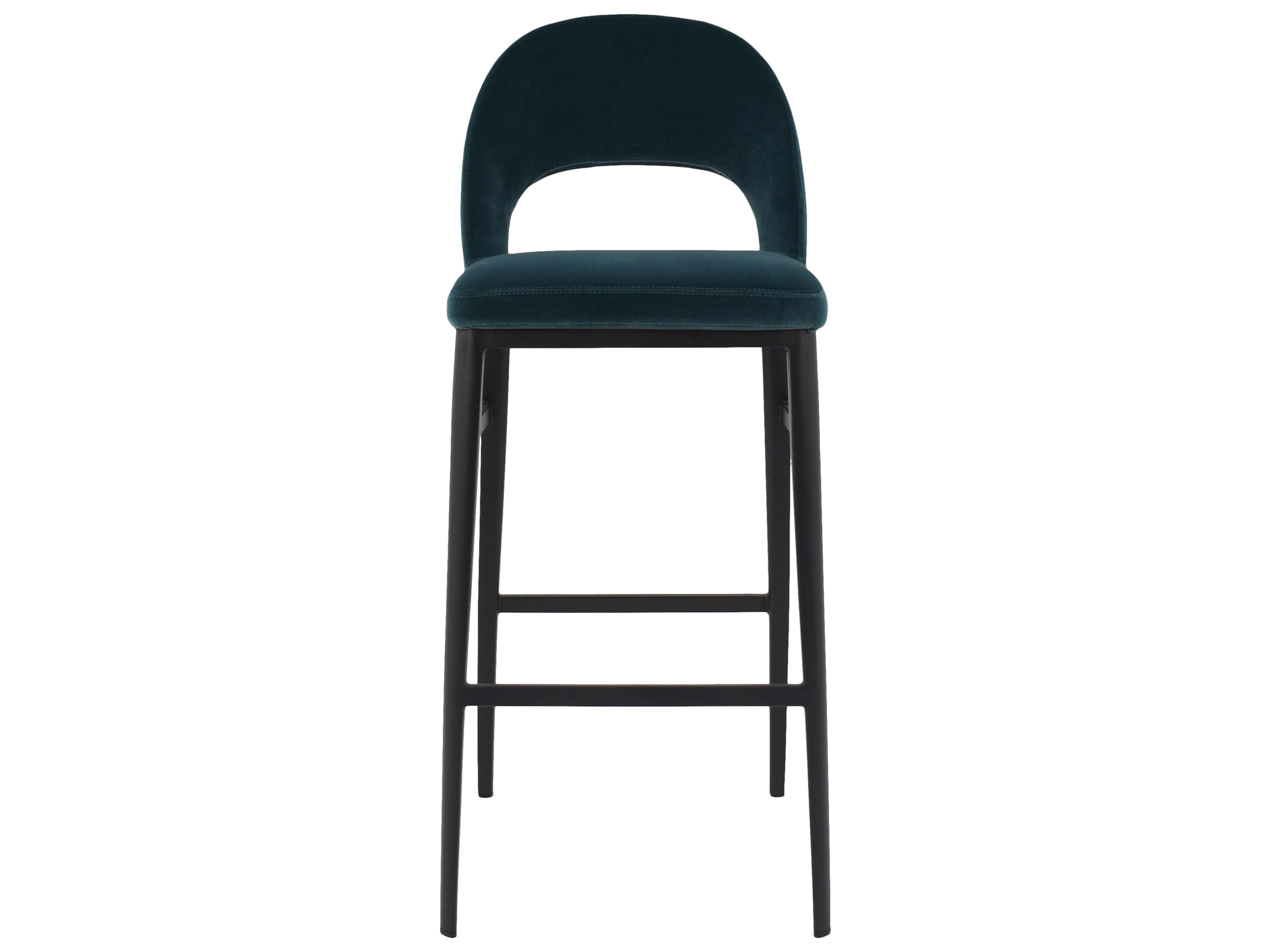 Moe's Home Roger Upholstered Ply Wood Teal Bar Stool