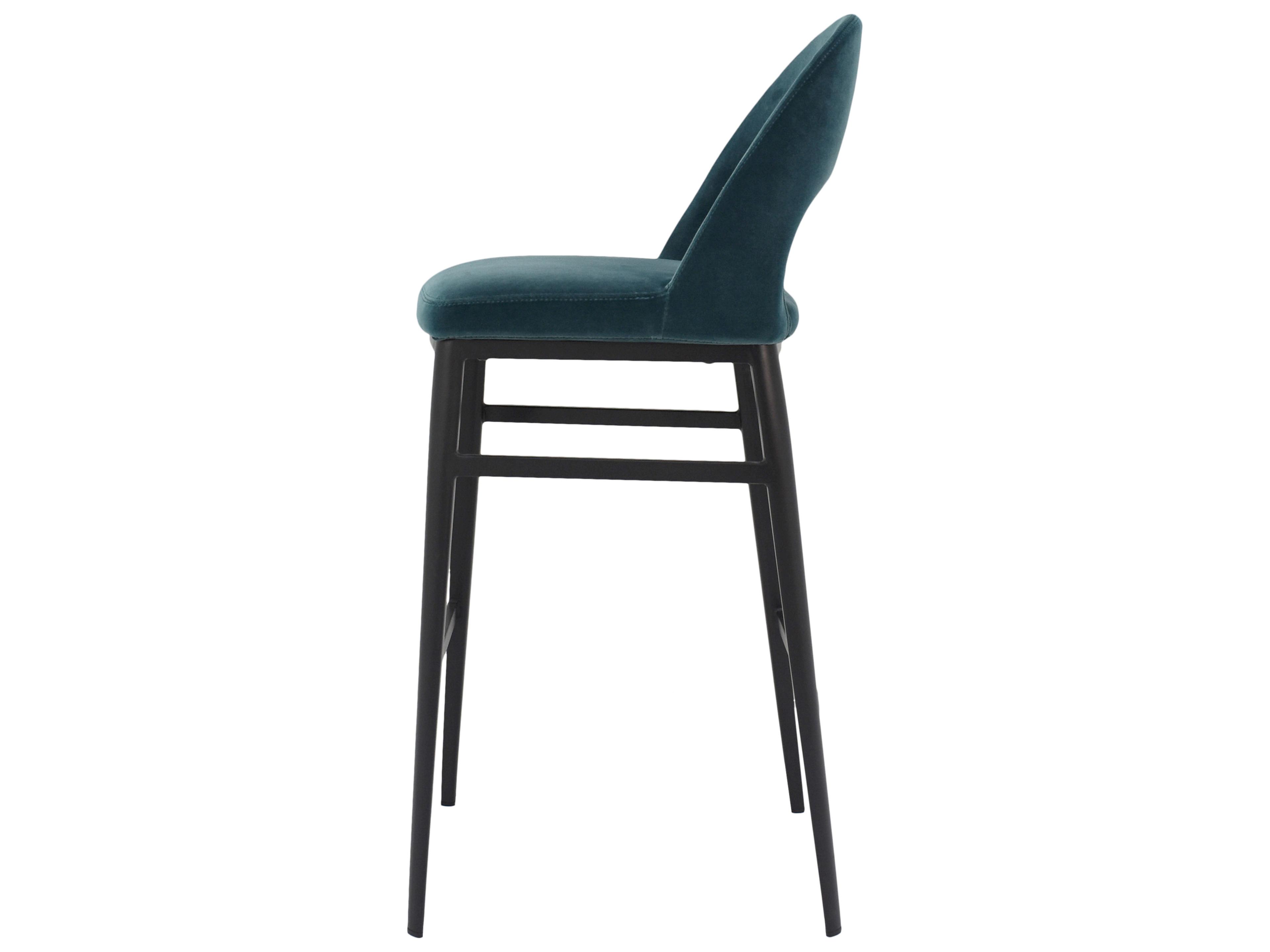 Moe's Home Roger Upholstered Ply Wood Teal Bar Stool