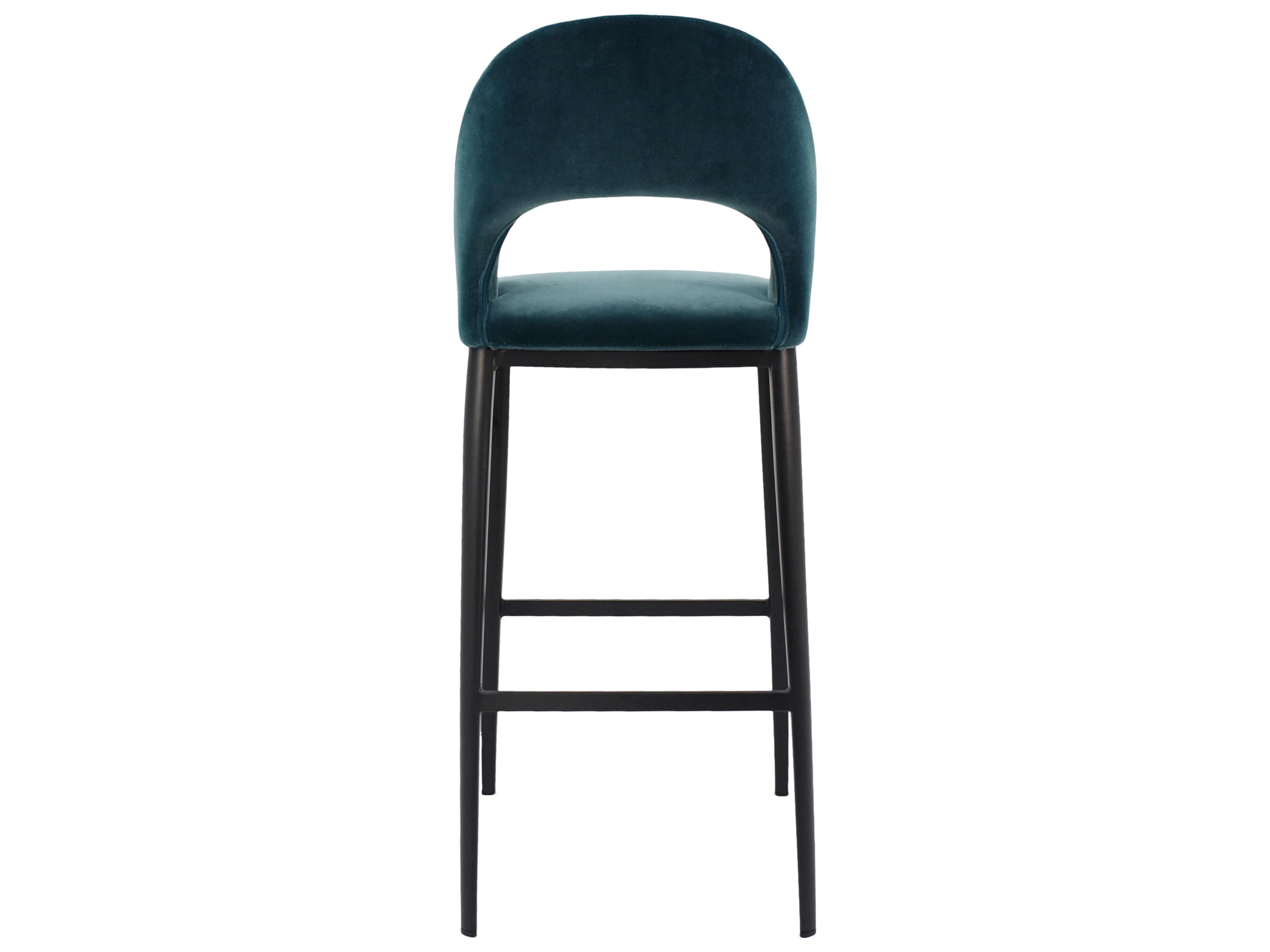 Moe's Home Roger Upholstered Ply Wood Teal Bar Stool