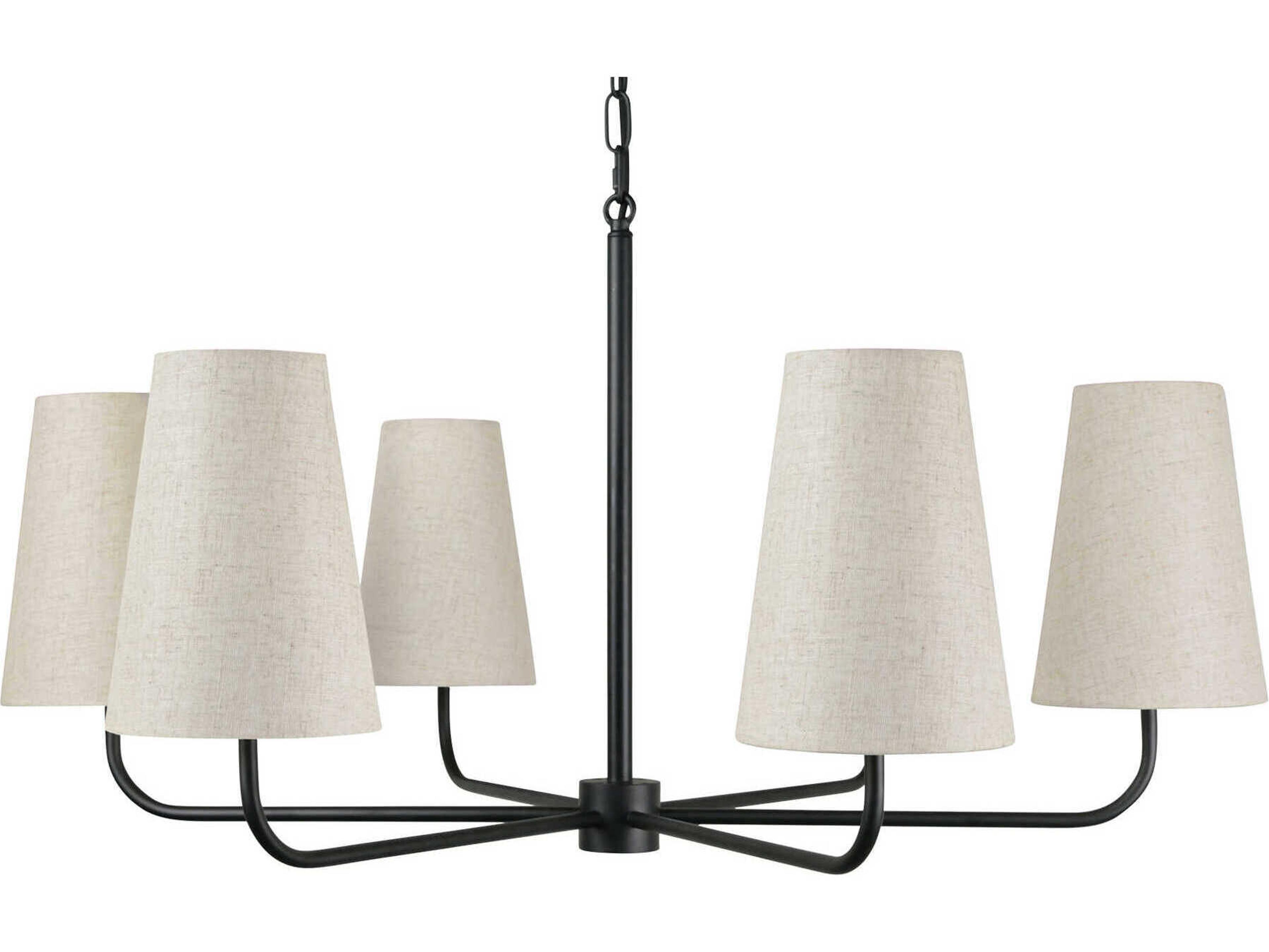 Moe's Home Mathis 6-Llight Black Chandelier