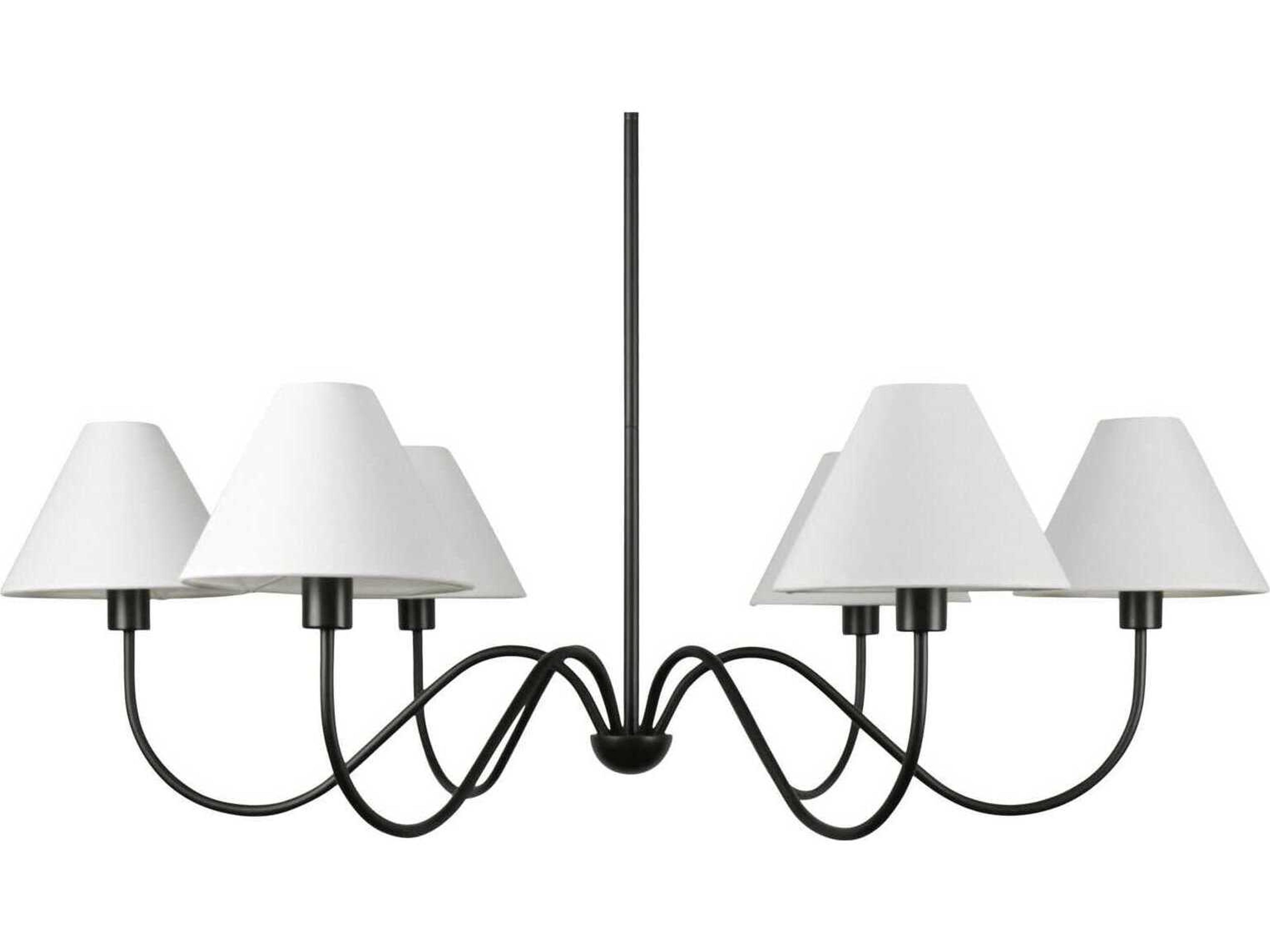Moe's Home Whitney 6-Llight Black Chandelier