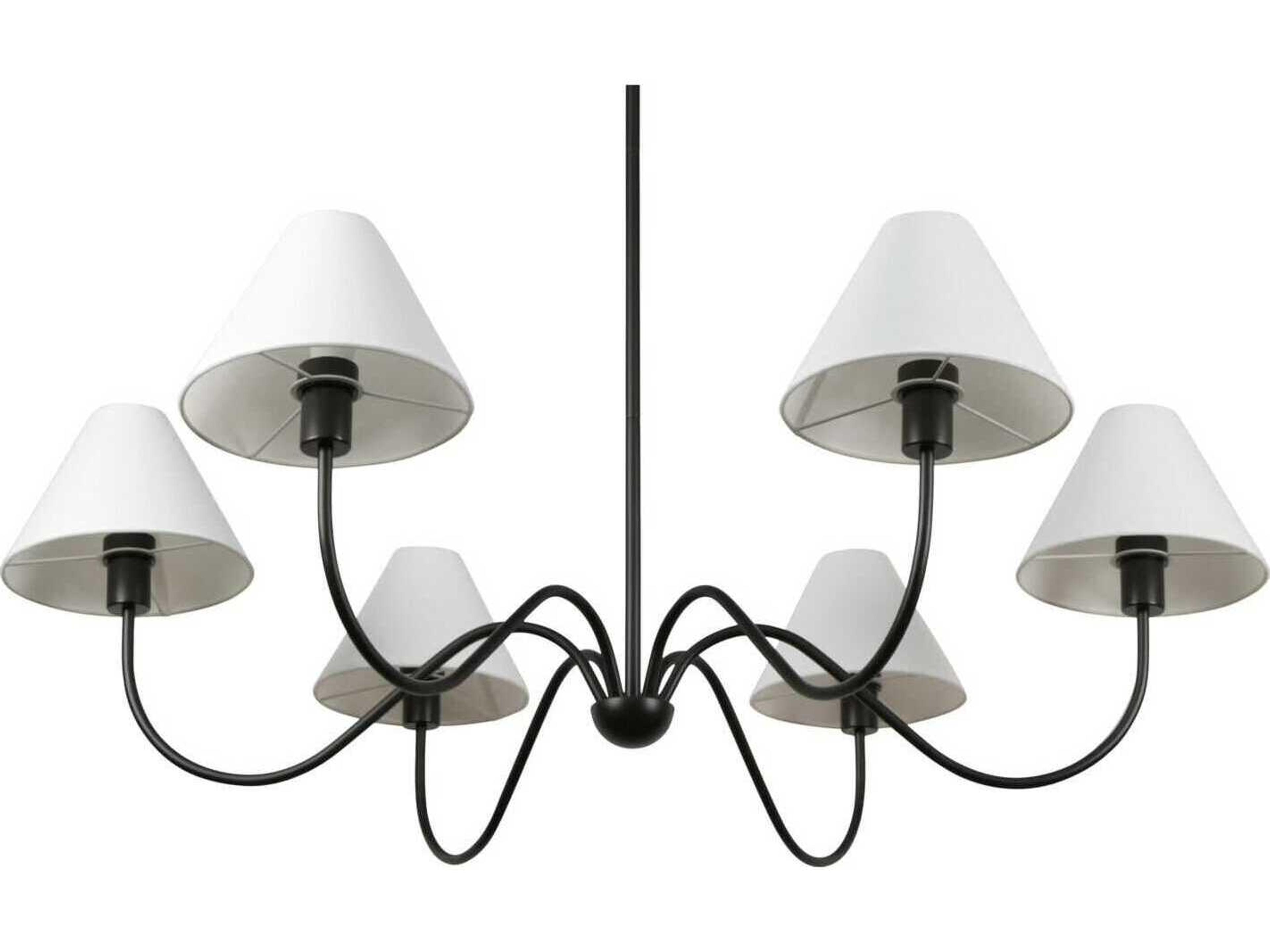 Moe's Home Whitney 6-Llight Black Chandelier