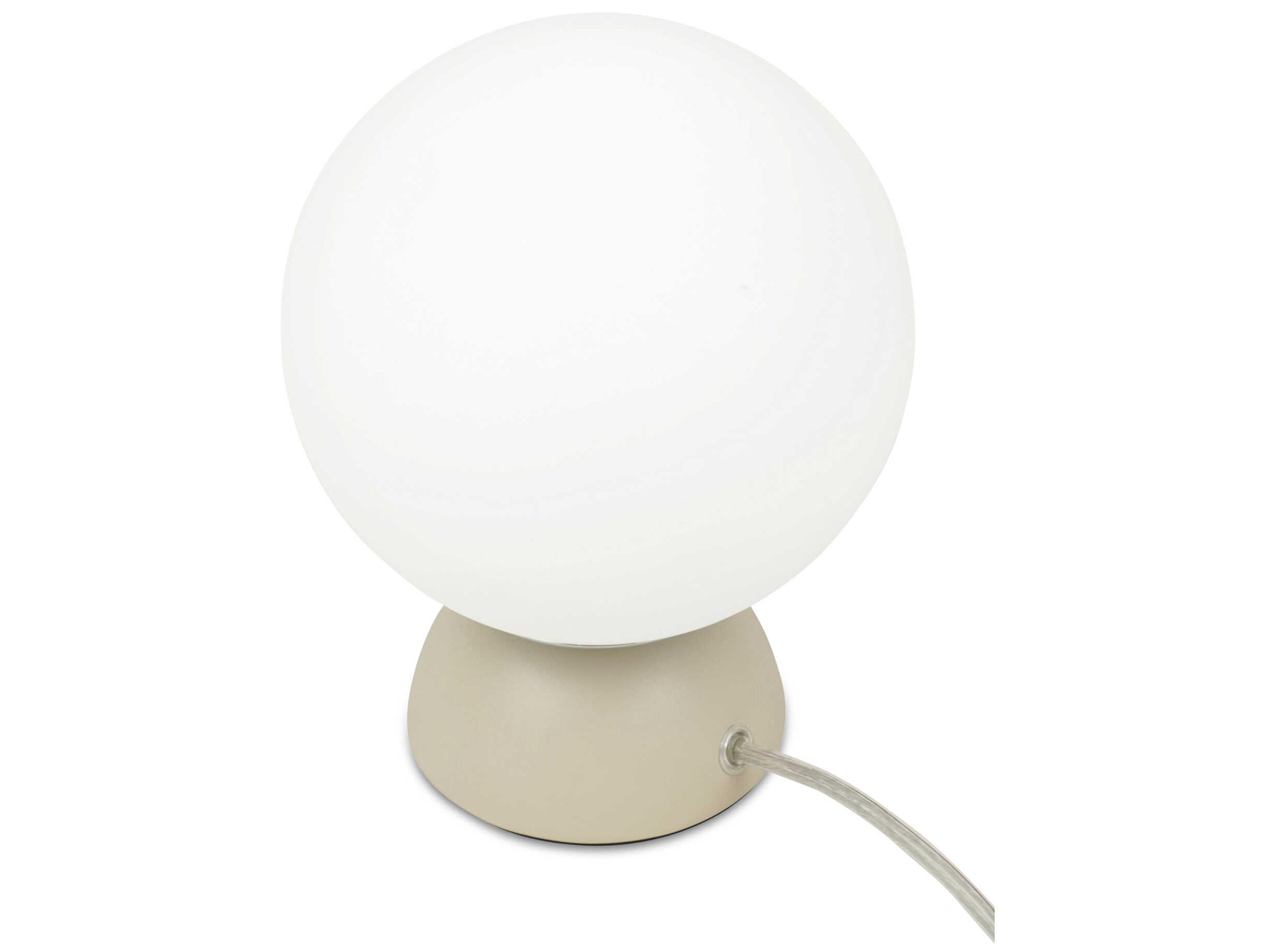 Ovi Beige Milky Opal Glass Off White Table Lamp