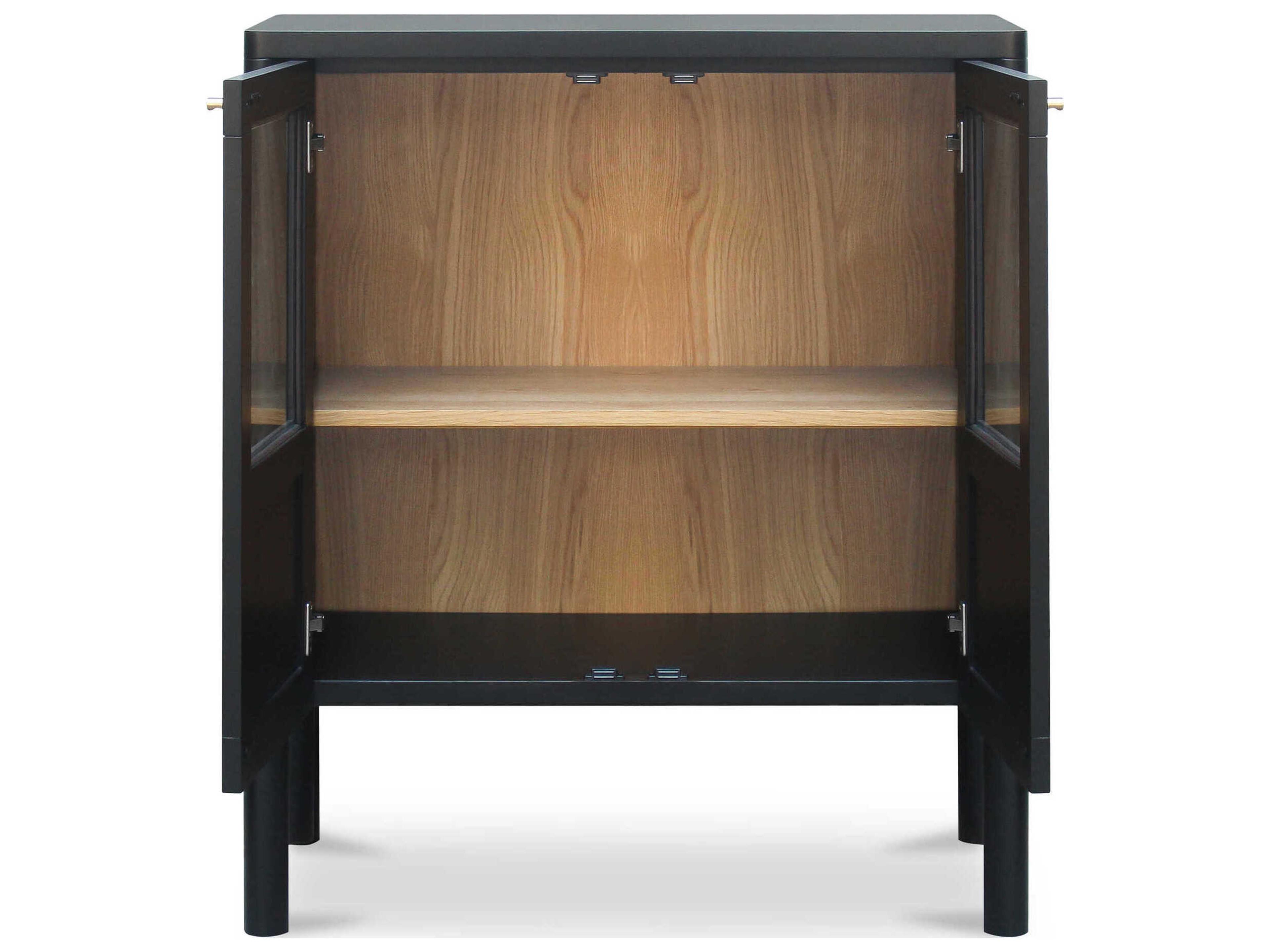 Moe's Home Hannah Black Oak Wood Accent Chest