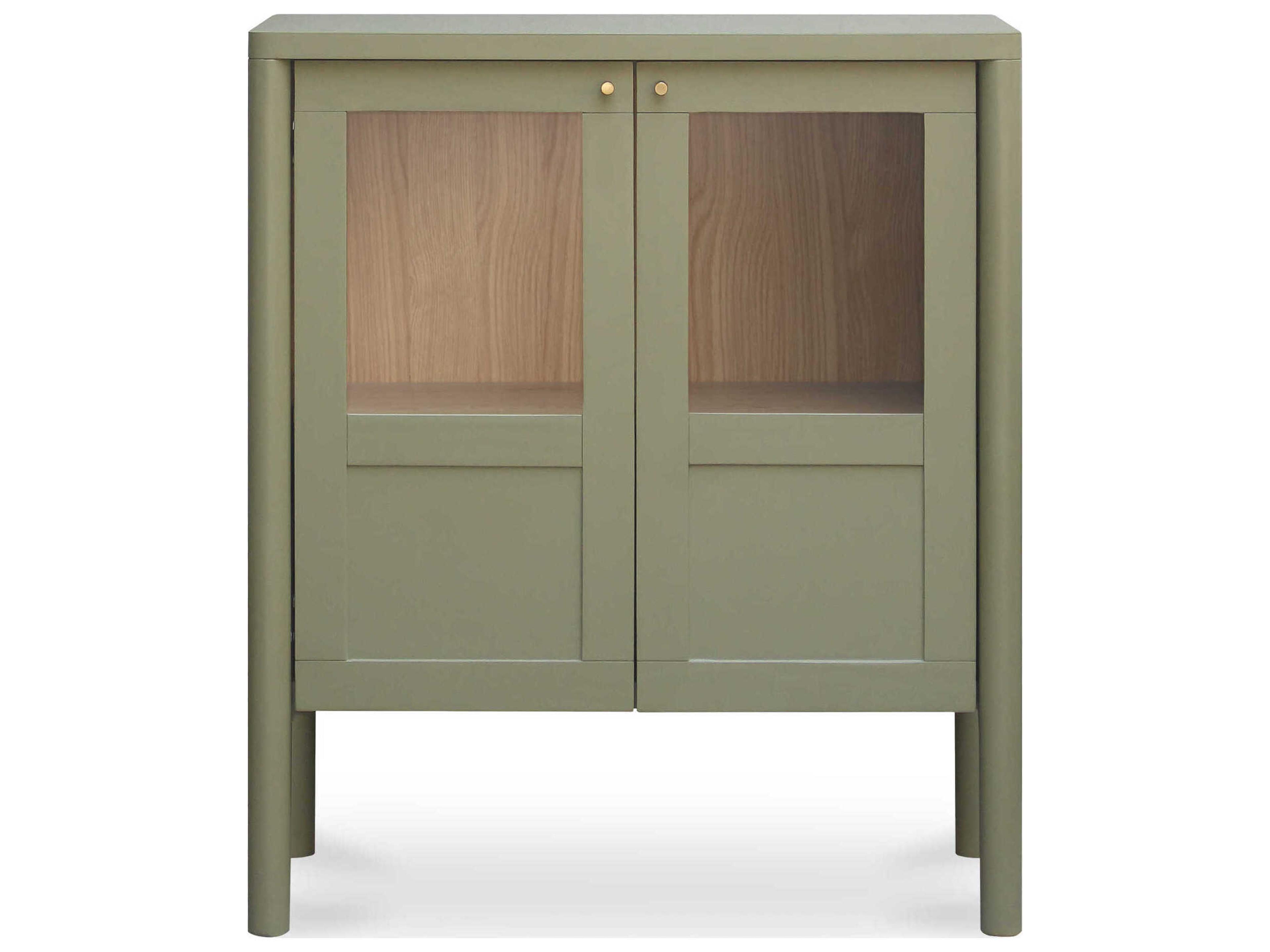 Moe's Home Hannah Green Oak Wood Accent Chest