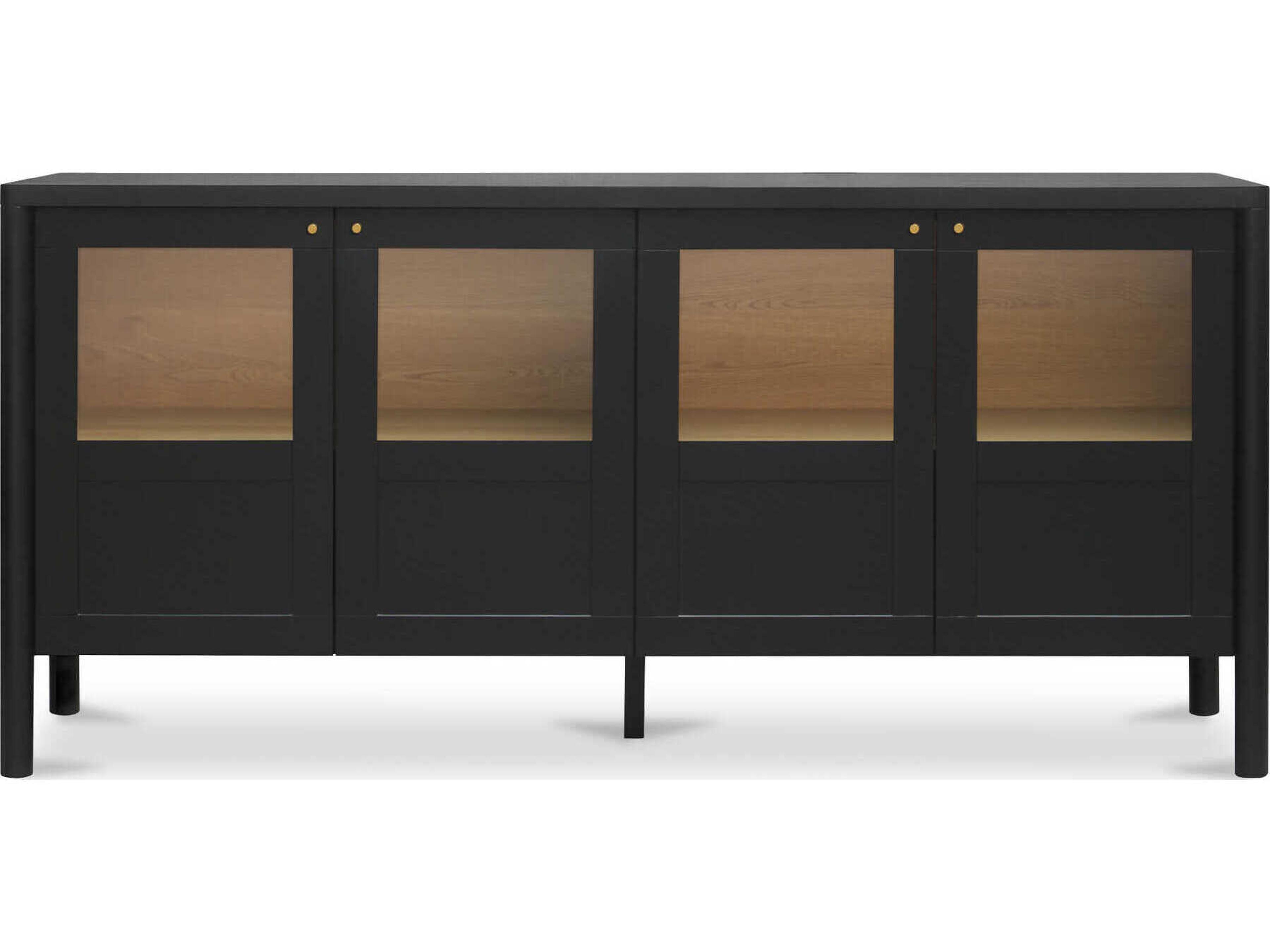 Moe's Home Hannah 72" Oak Wood Black Sideboard
