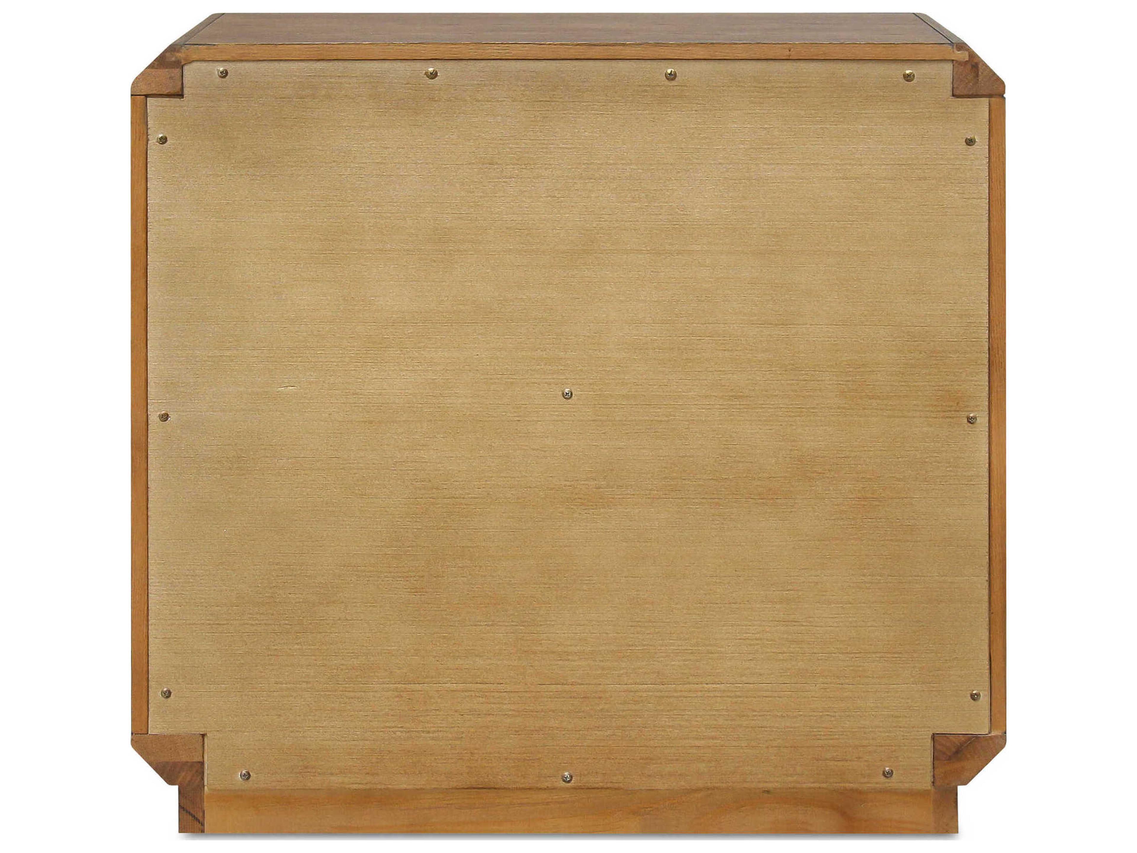 Moe's Home Caleb 3-Drawers Oak Wood Nightstand