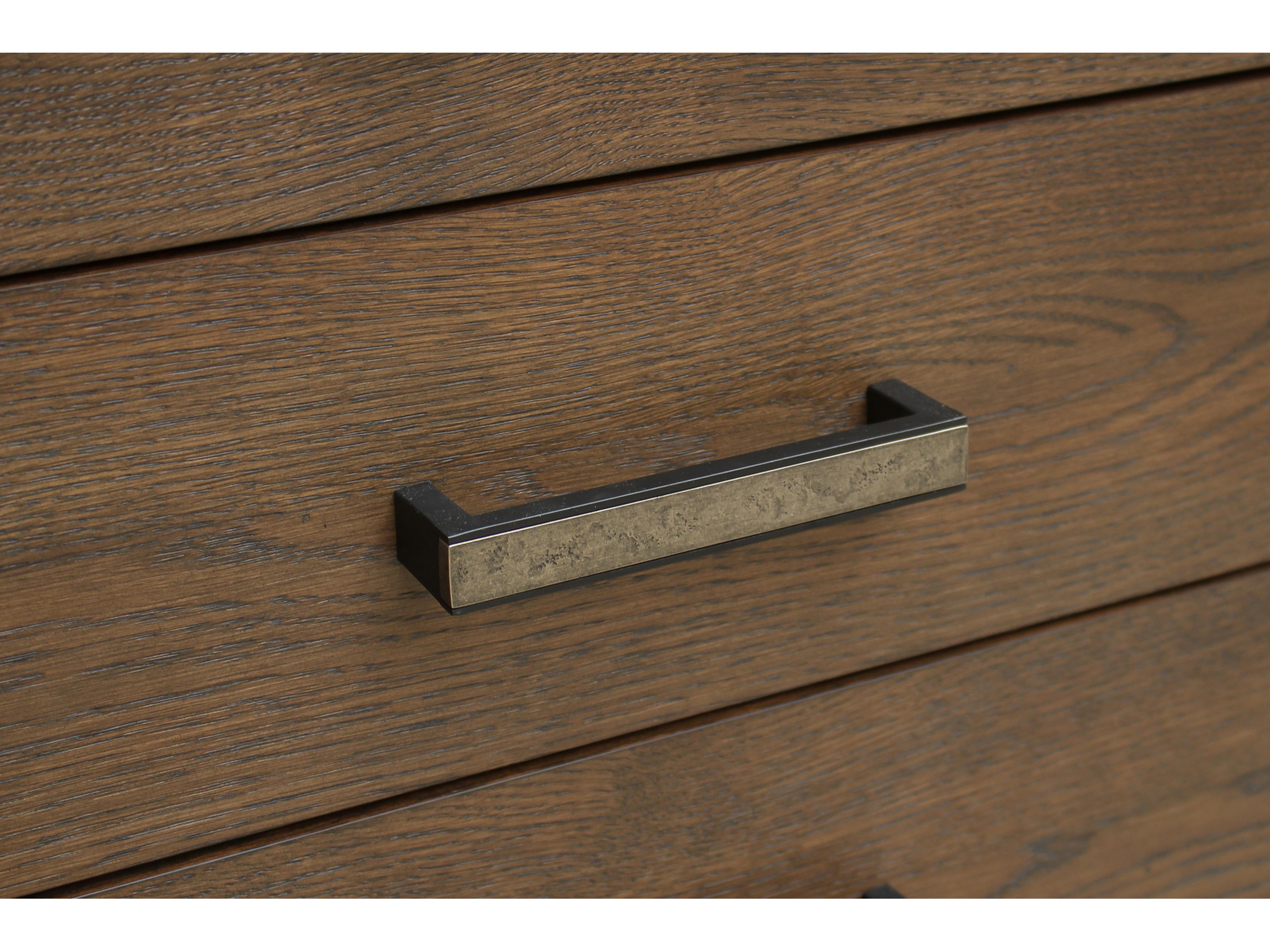 Moe's Home Caleb 3-Drawers Oak Wood Nightstand