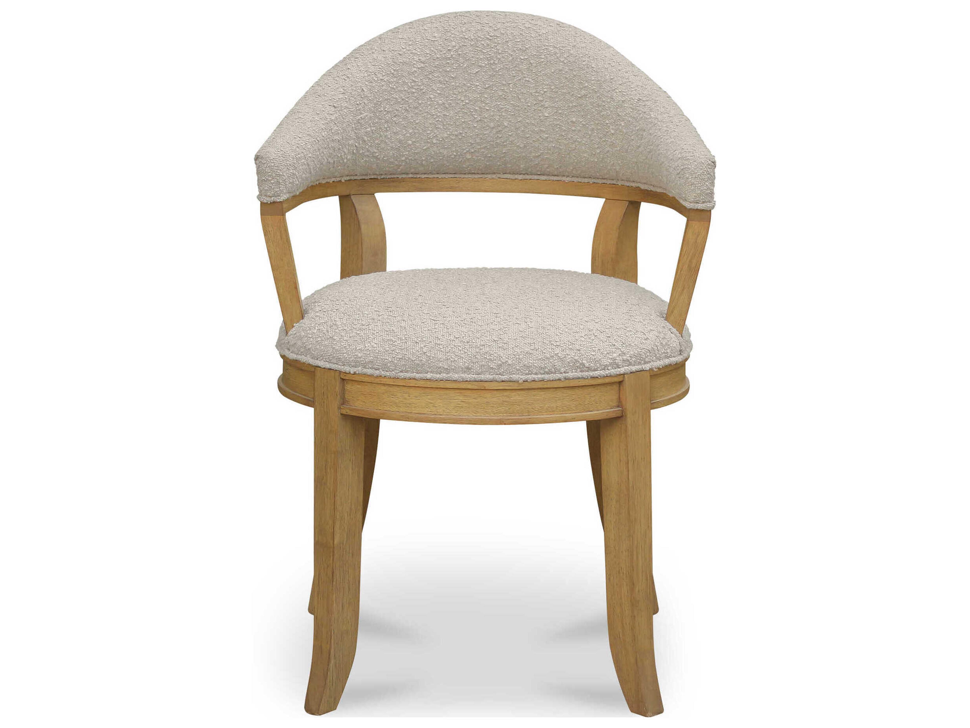 Moe's Home Carlos Plywood Brown Upholstered Arm Dining Chair