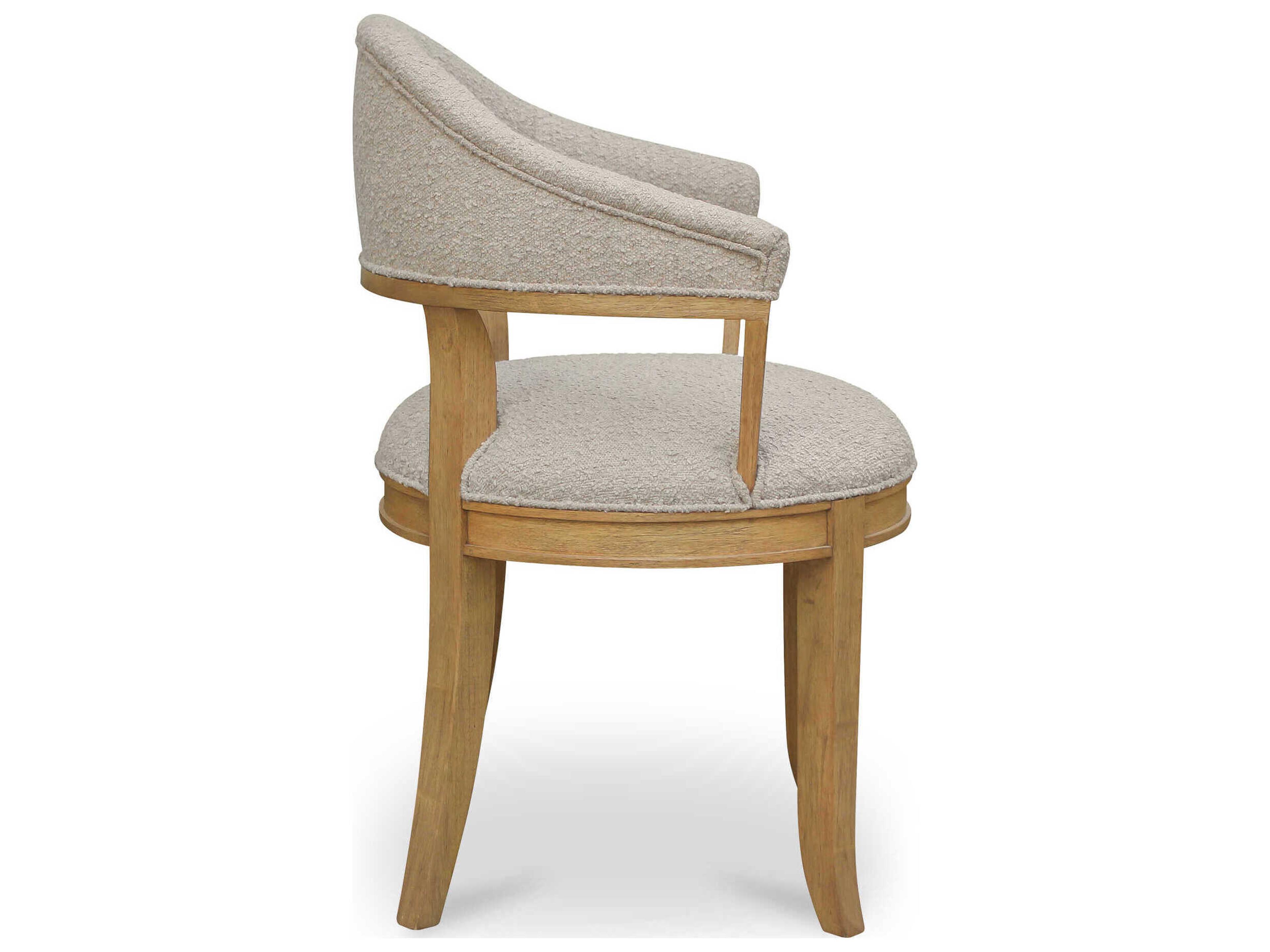 Moe's Home Carlos Plywood Brown Upholstered Arm Dining Chair