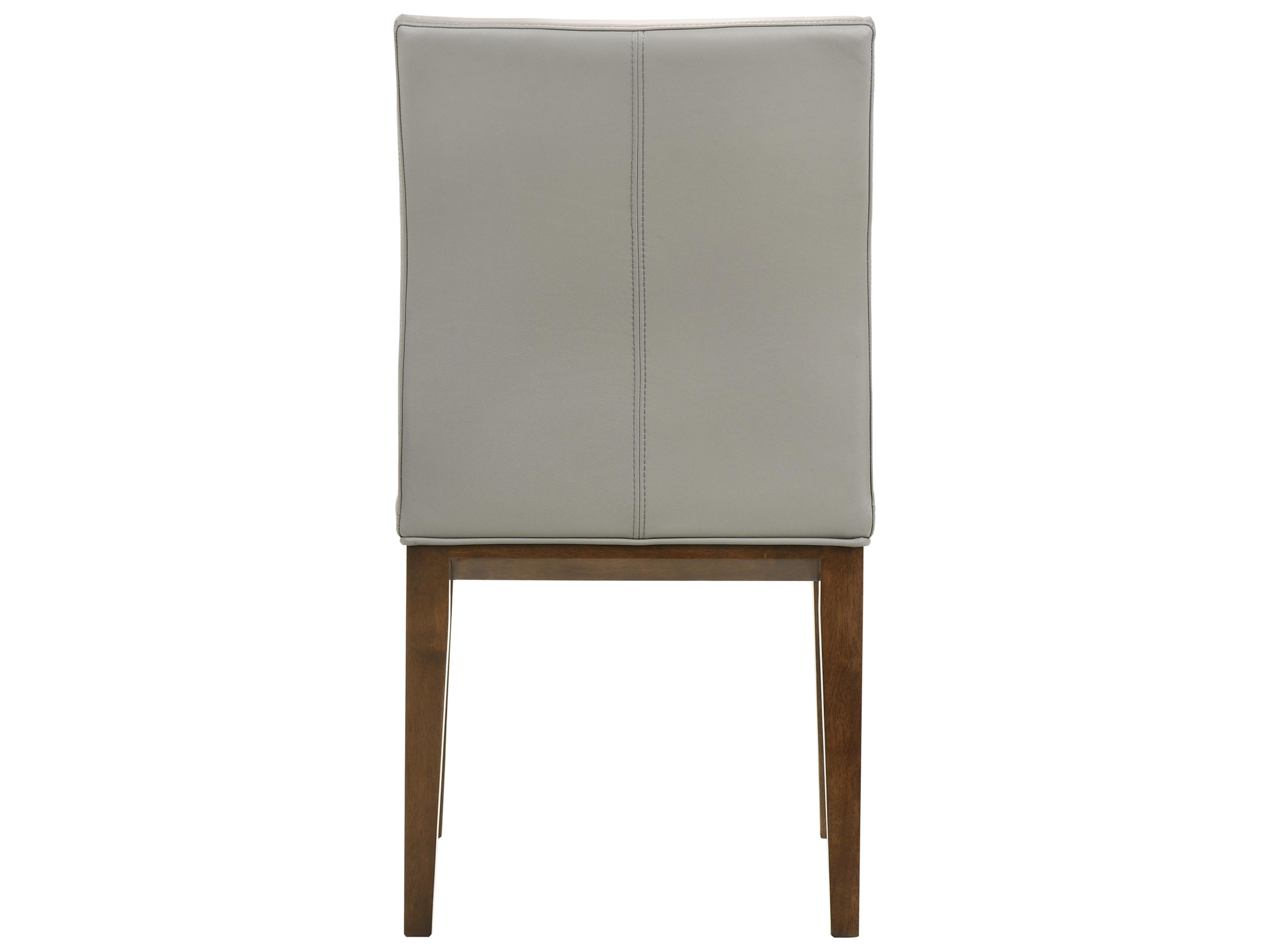 Moe's Home Rubberwood Gray Upholstered Side Dining Chair - Set of Two