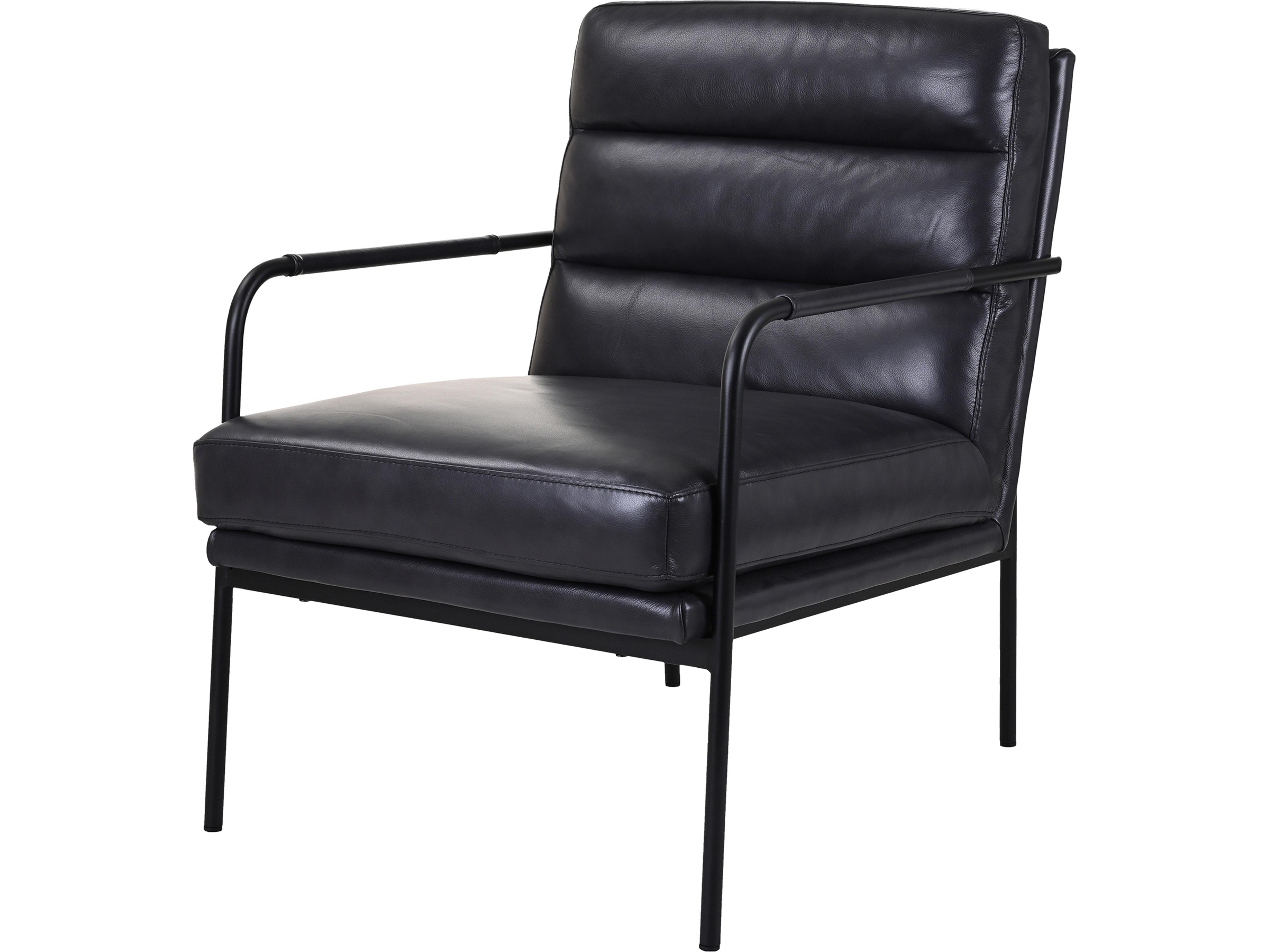 Black Leather Accent Chair