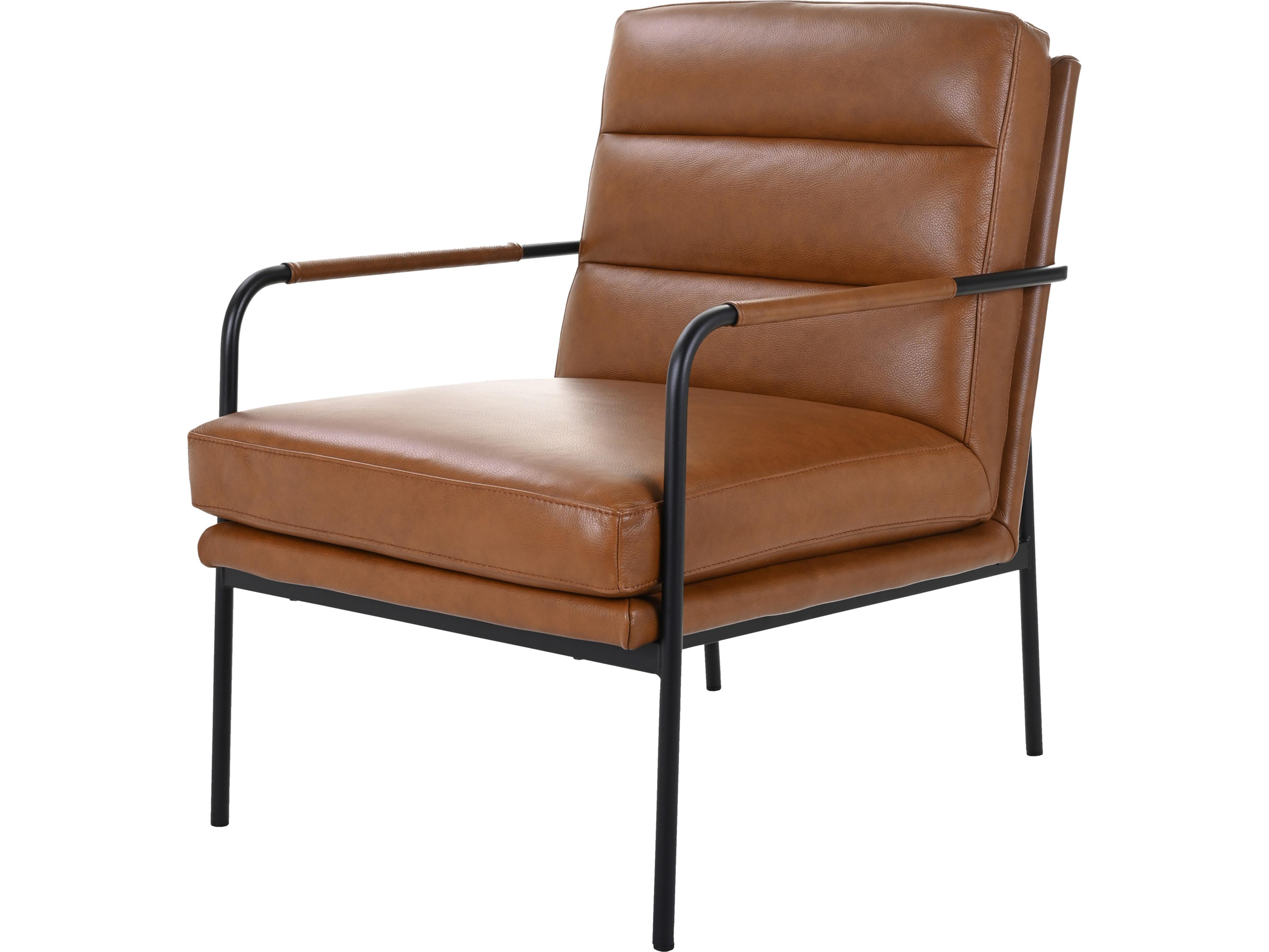 Moe's Home Brown Leather Accent Chair